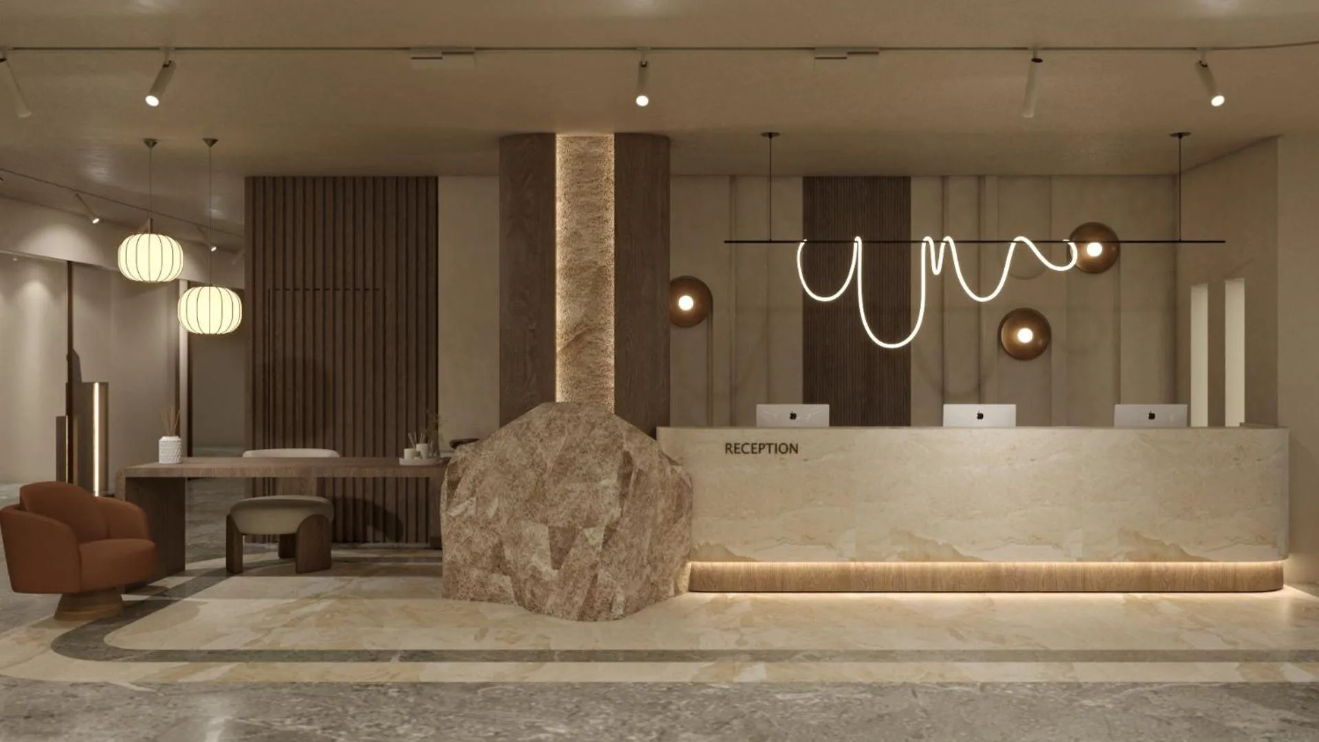 Lobby or reception in Themis Beach Hotel