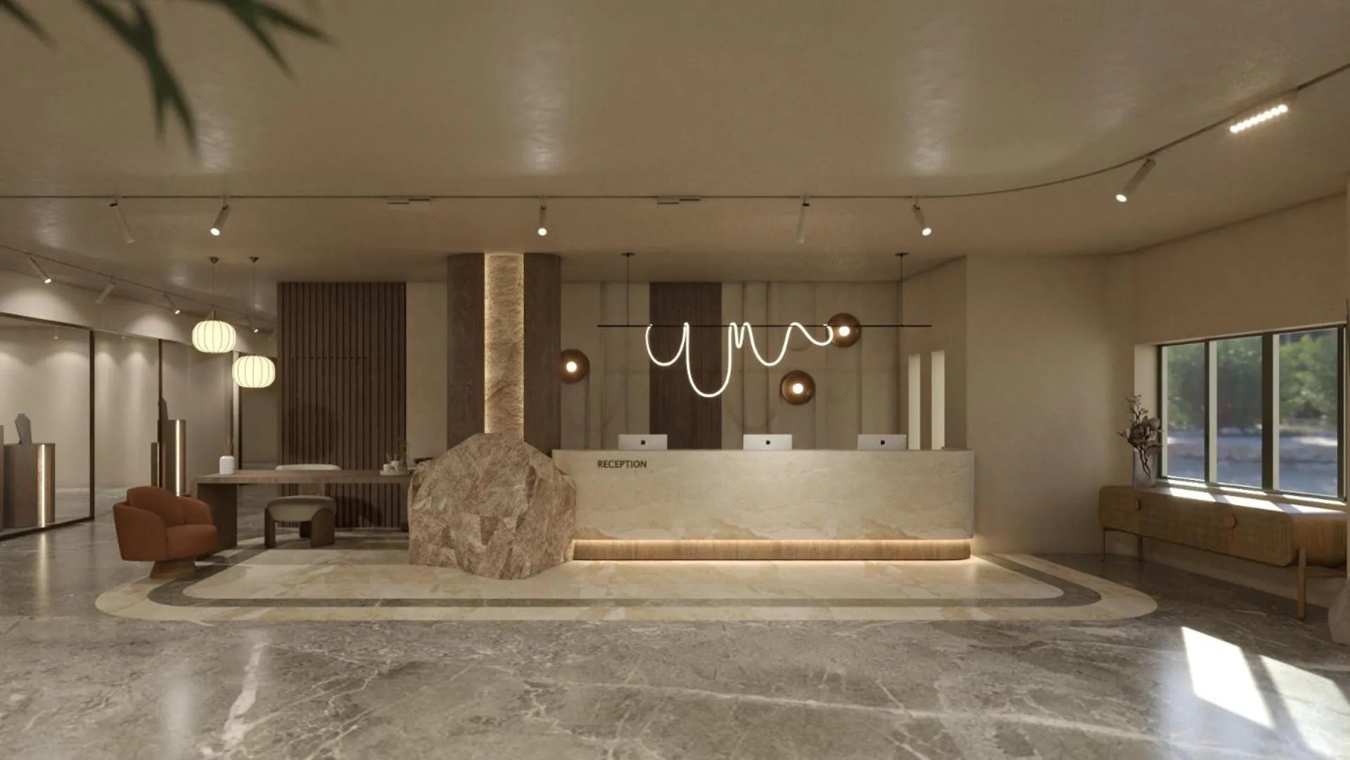 Lobby or reception in Themis Beach Hotel