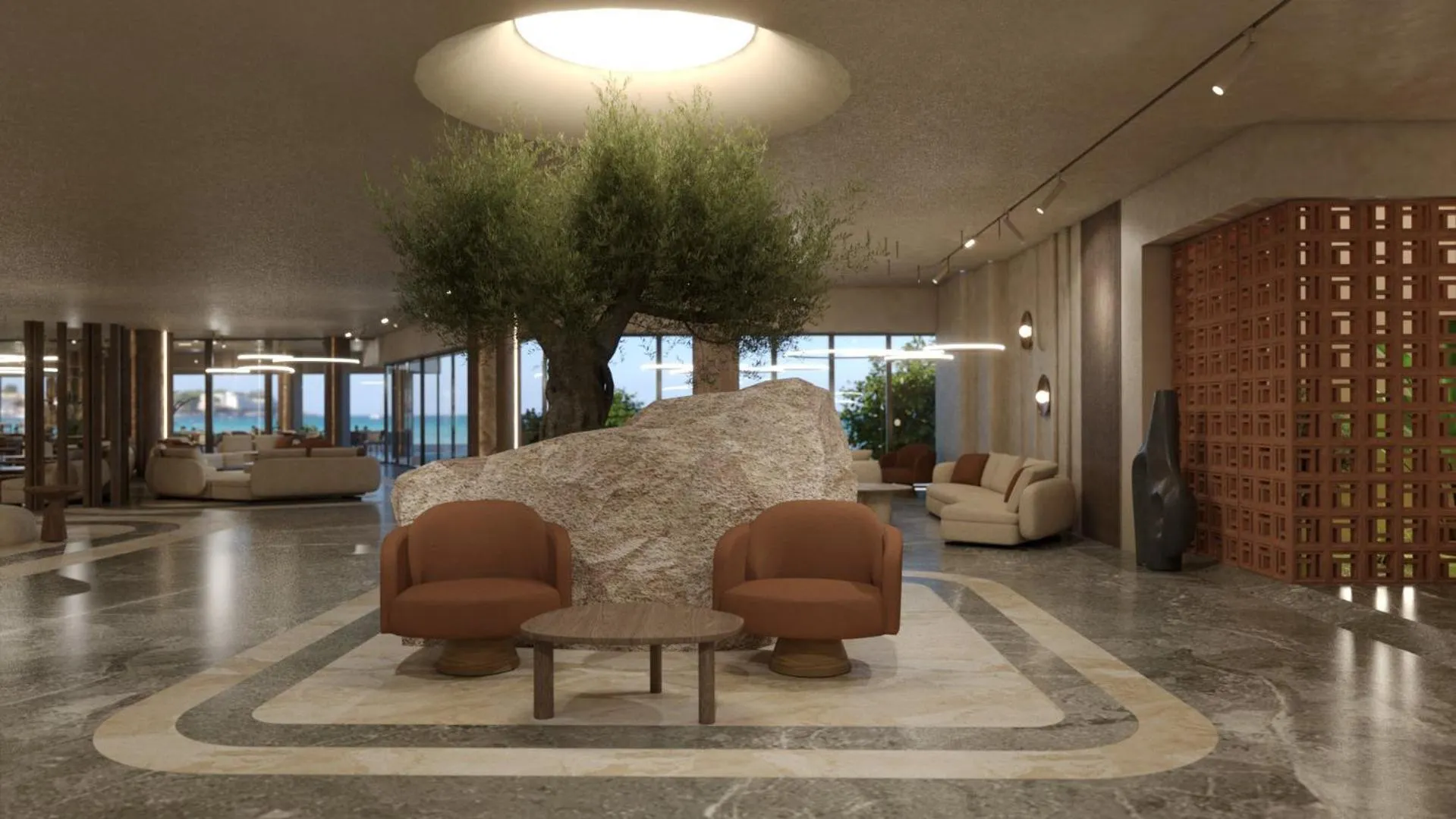 Seating area in Themis Beach Hotel