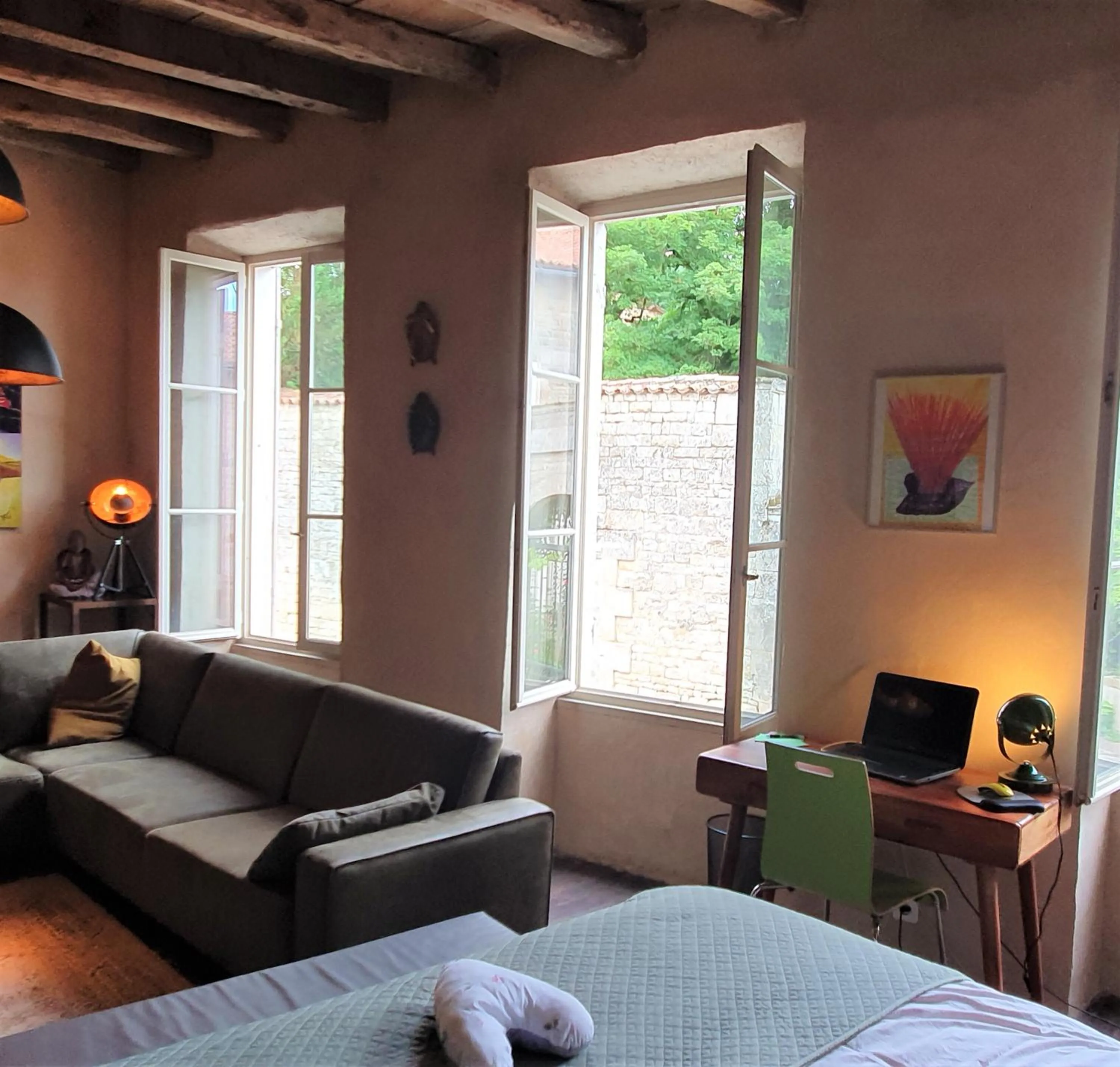 View (from property/room), Bed in Maison Fossemagne