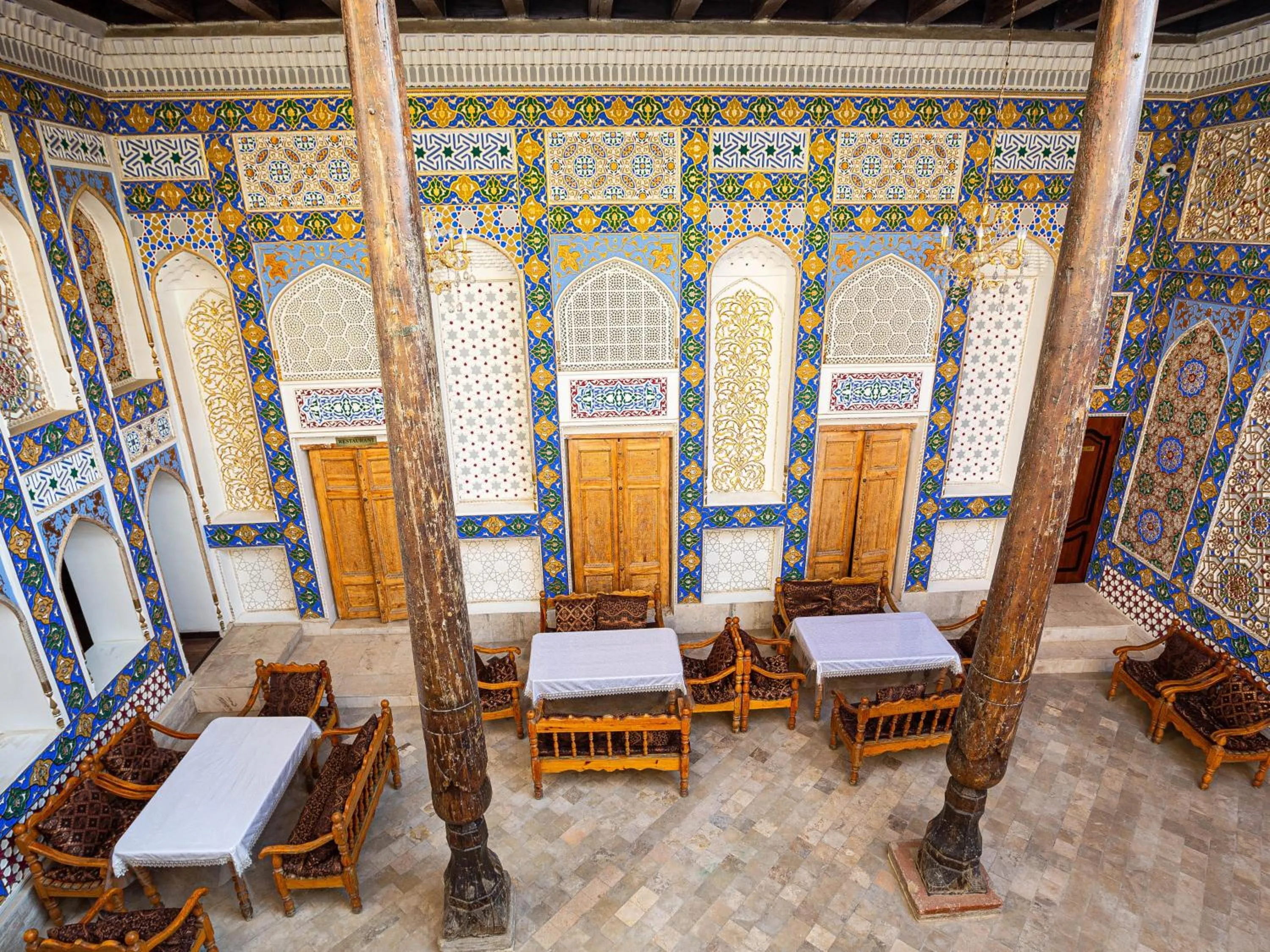 Seating area in Rayyan Hotel Bukhara
