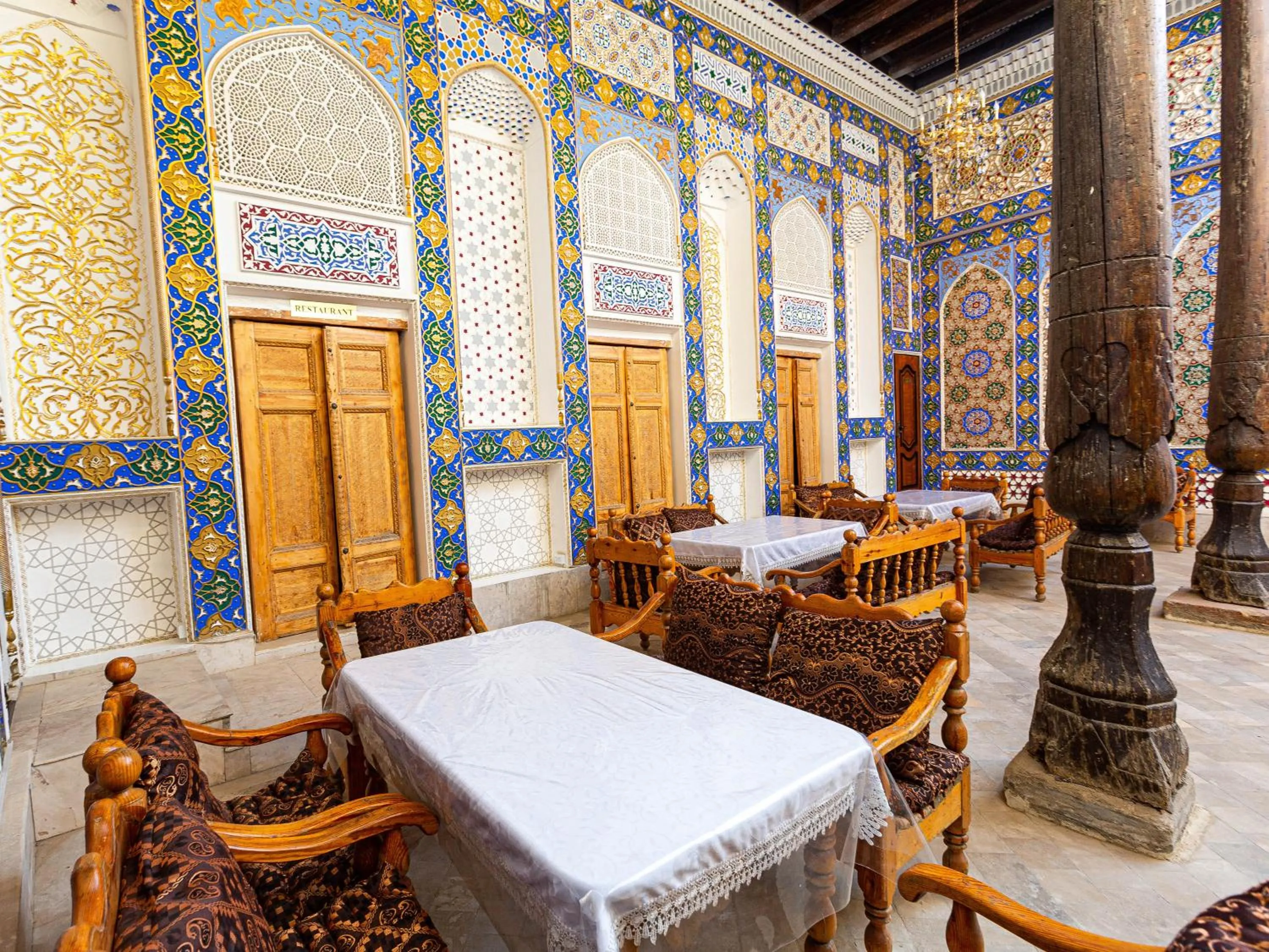 Seating area in Rayyan Hotel Bukhara