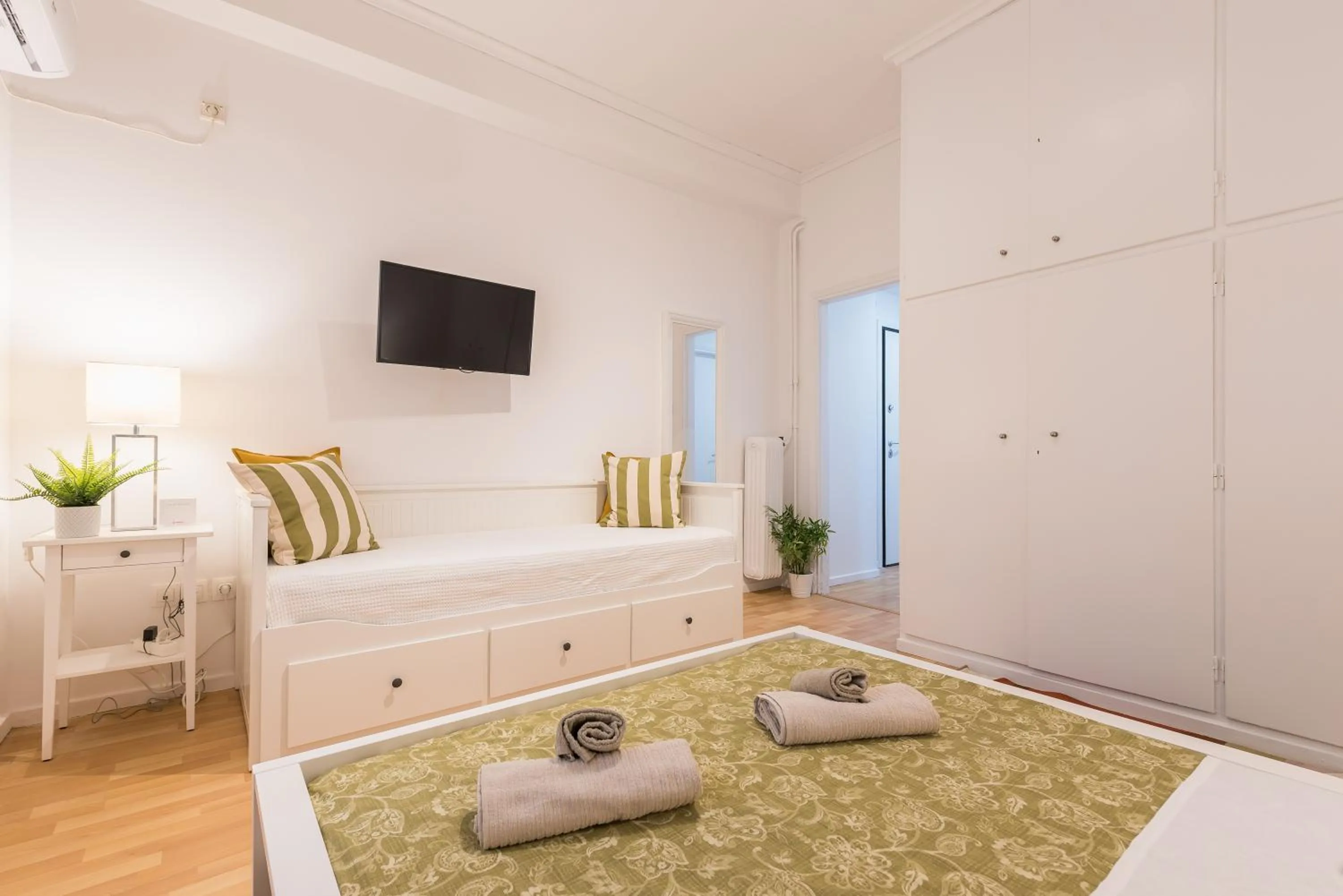 Bedroom, Bed in Apartment at Megaro Mousikis st semi basement 1bed 2 pers by MPS