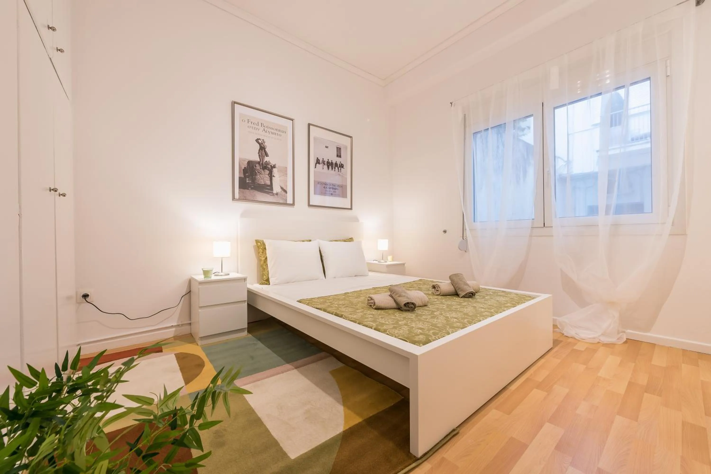 Bedroom, Bed in Apartment at Megaro Mousikis st semi basement 1bed 2 pers by MPS