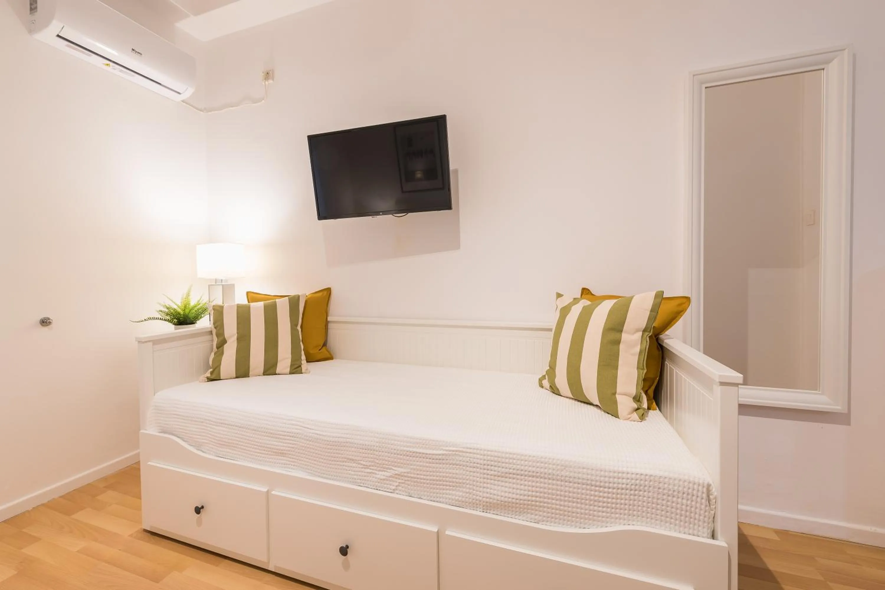 TV and multimedia, Bed in Apartment at Megaro Mousikis st semi basement 1bed 2 pers by MPS