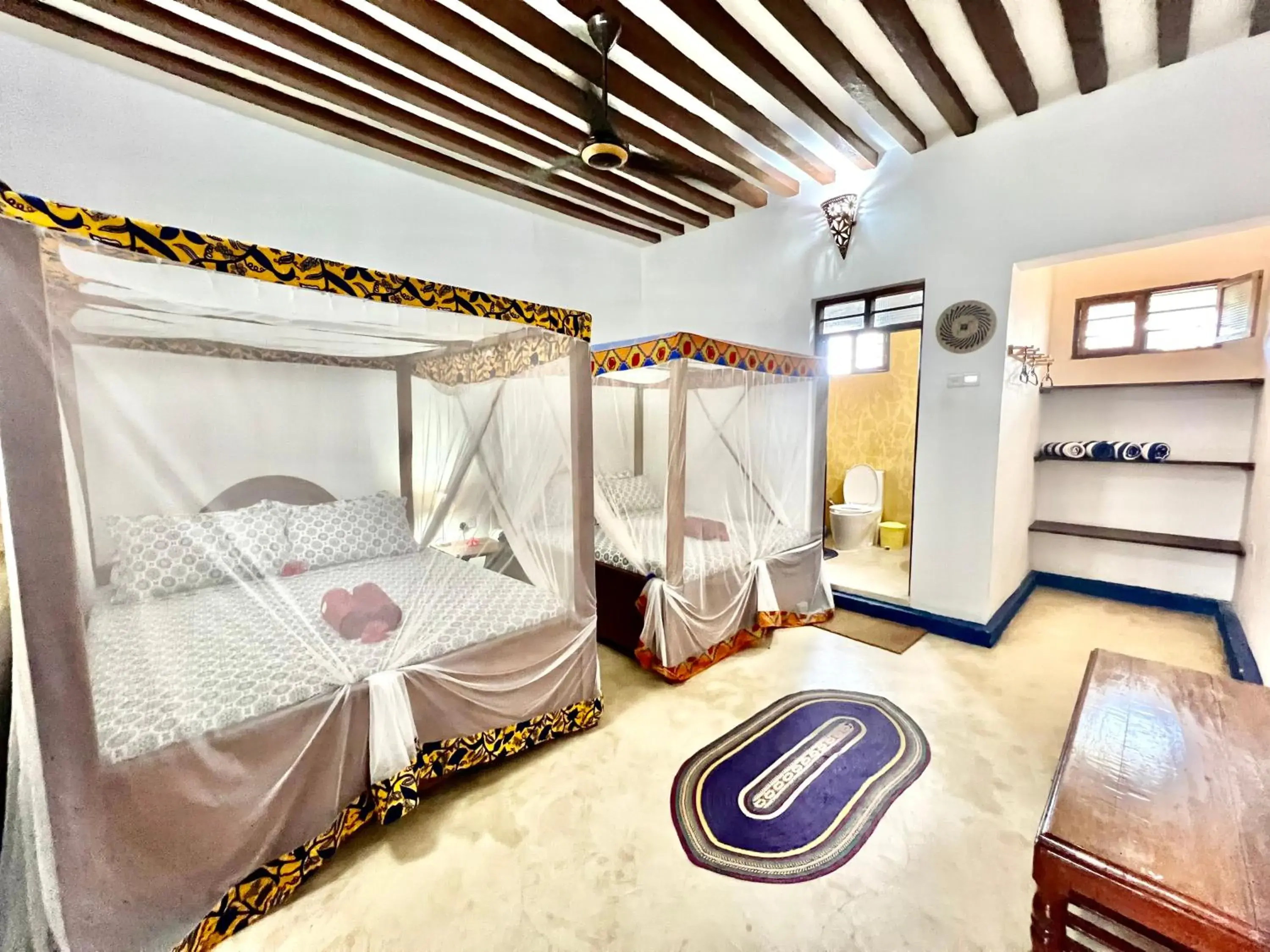 Quadruple Room with Garden View - single occupancy in Chikachika Beach B&B Quadruple Room with Garden View - single occupancy in Chikachika Beach B&B