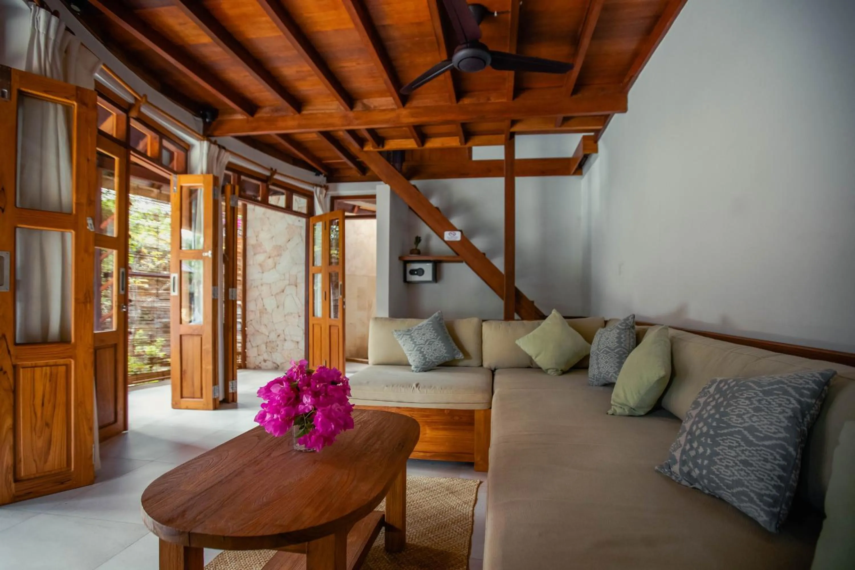 Seating area in Keong Villas