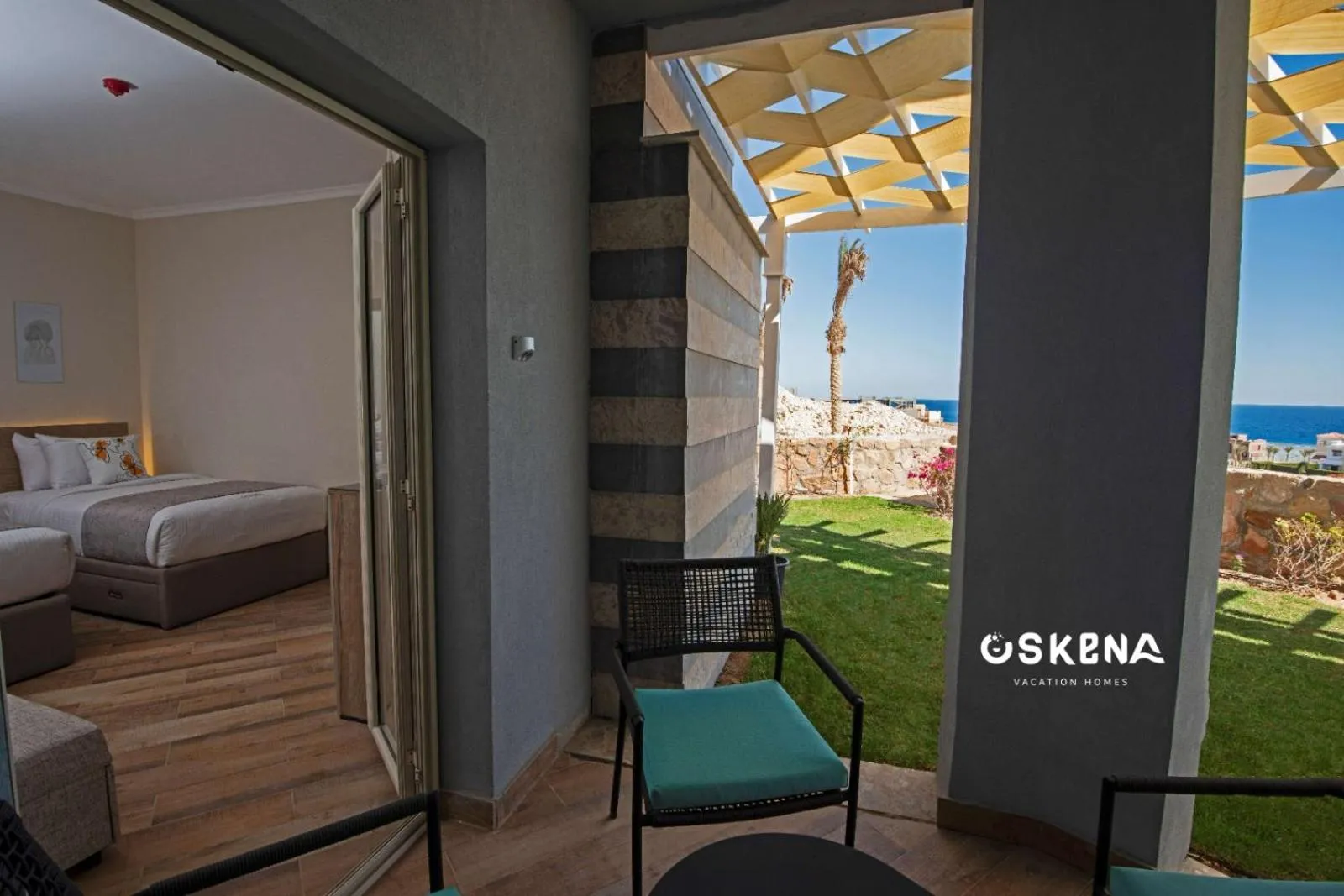 Balcony/Terrace, Bed in OSKENA Azzurra Sahl Hasheesh Hurghada