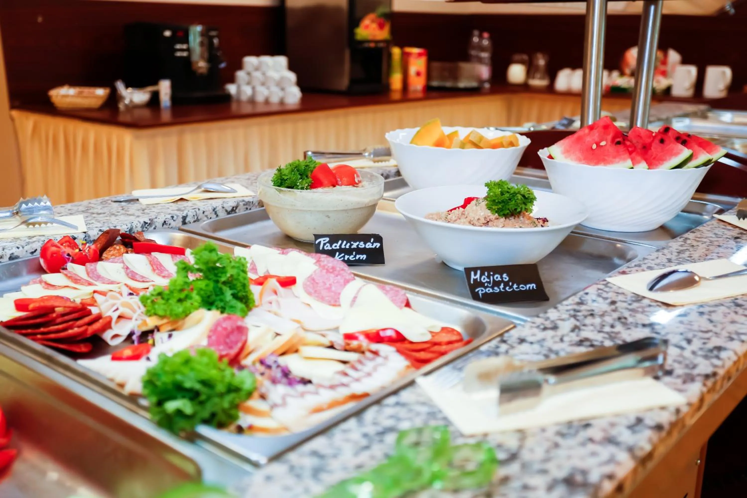 Buffet breakfast in Solaris Hotel