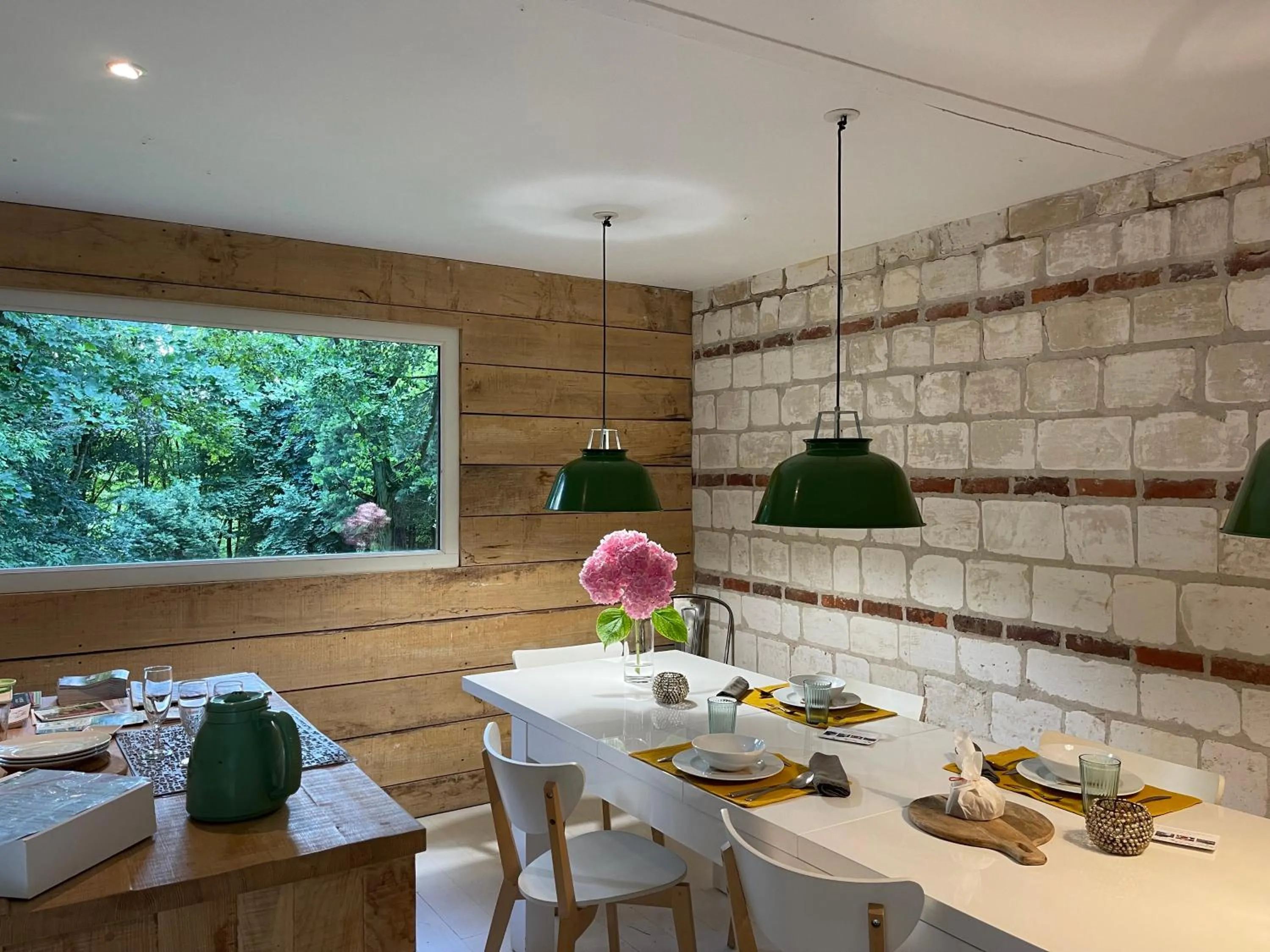 Communal kitchen in Domaine de Fresnoy