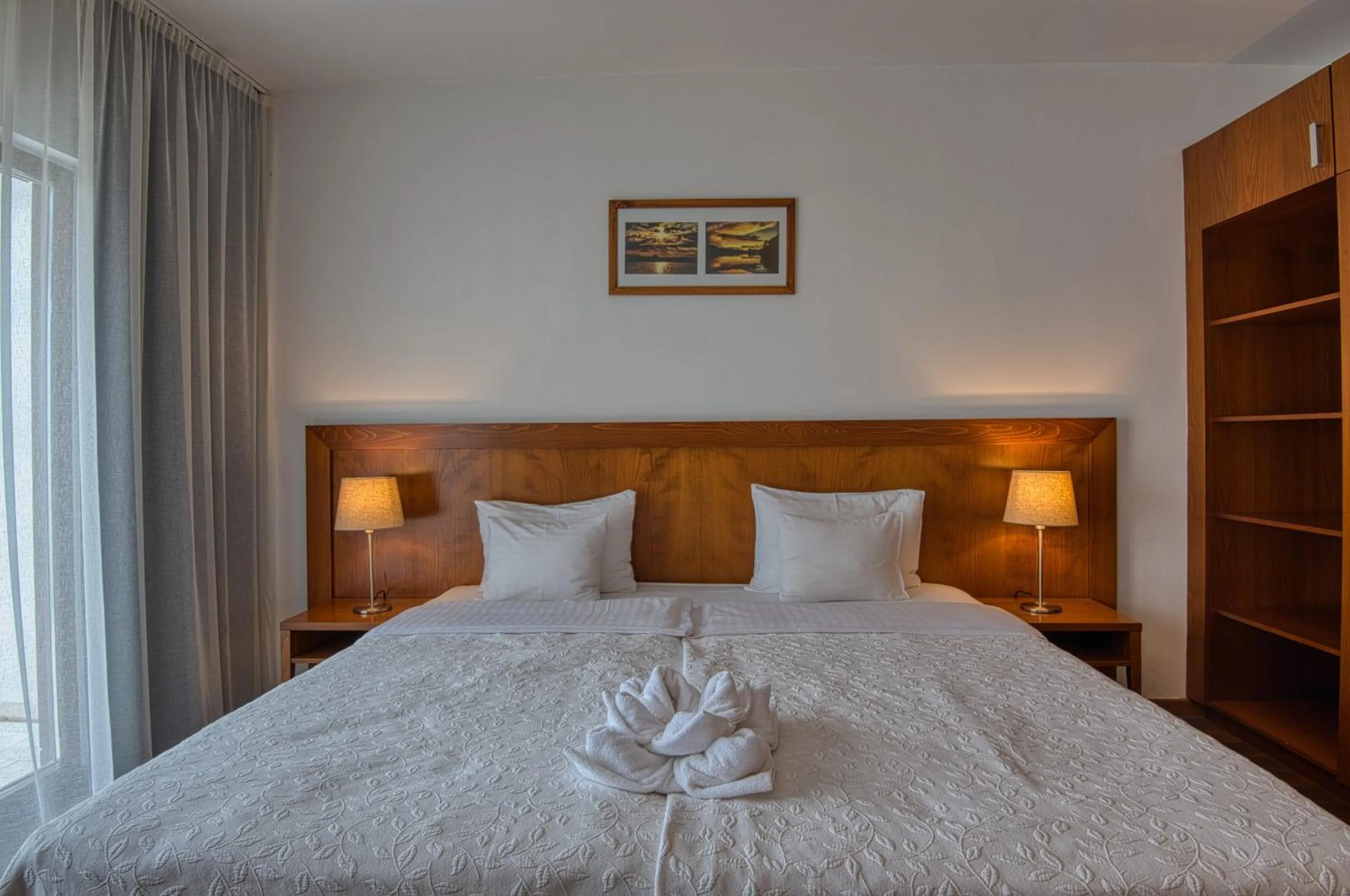 Bed in Tisza Balneum Hotel