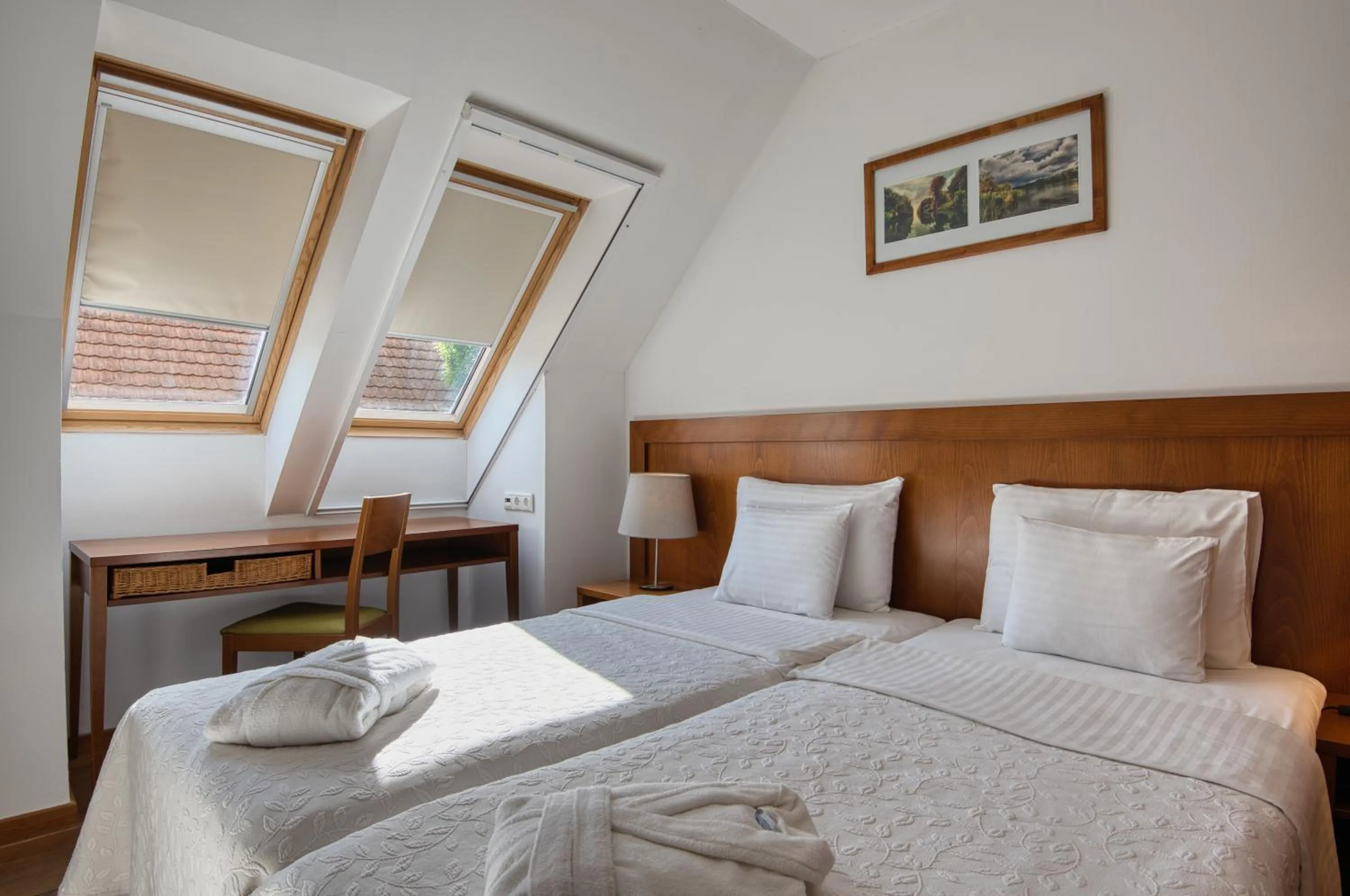 Bed in Tisza Balneum Hotel