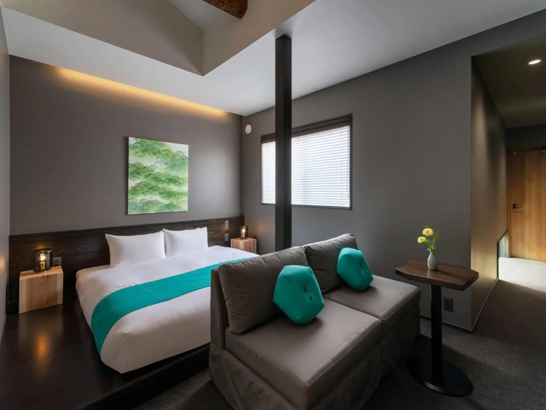 Bed in THE MACHIYA HOTEL TAKAYAMA