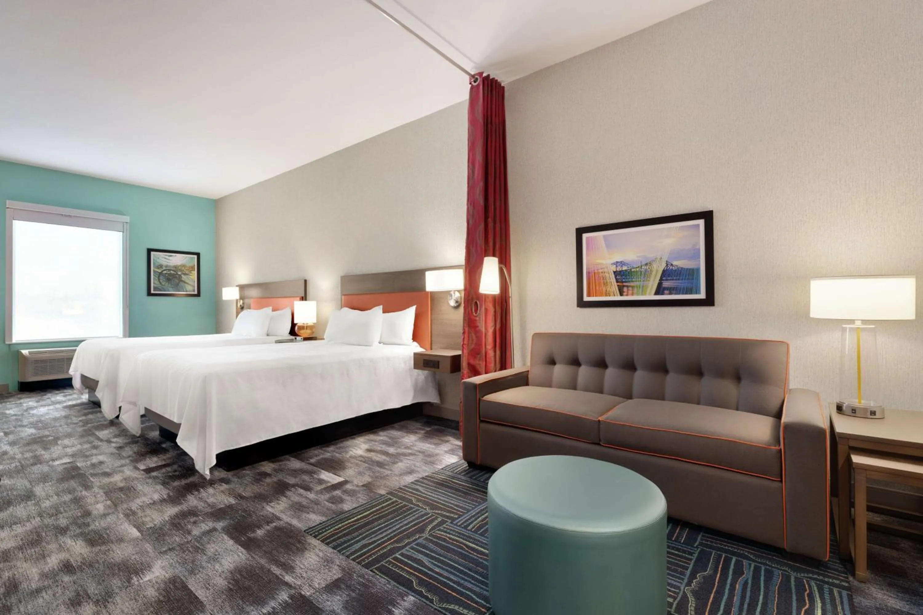 Living room, Bed in Home2 Suites By Hilton Vicksburg, Ms