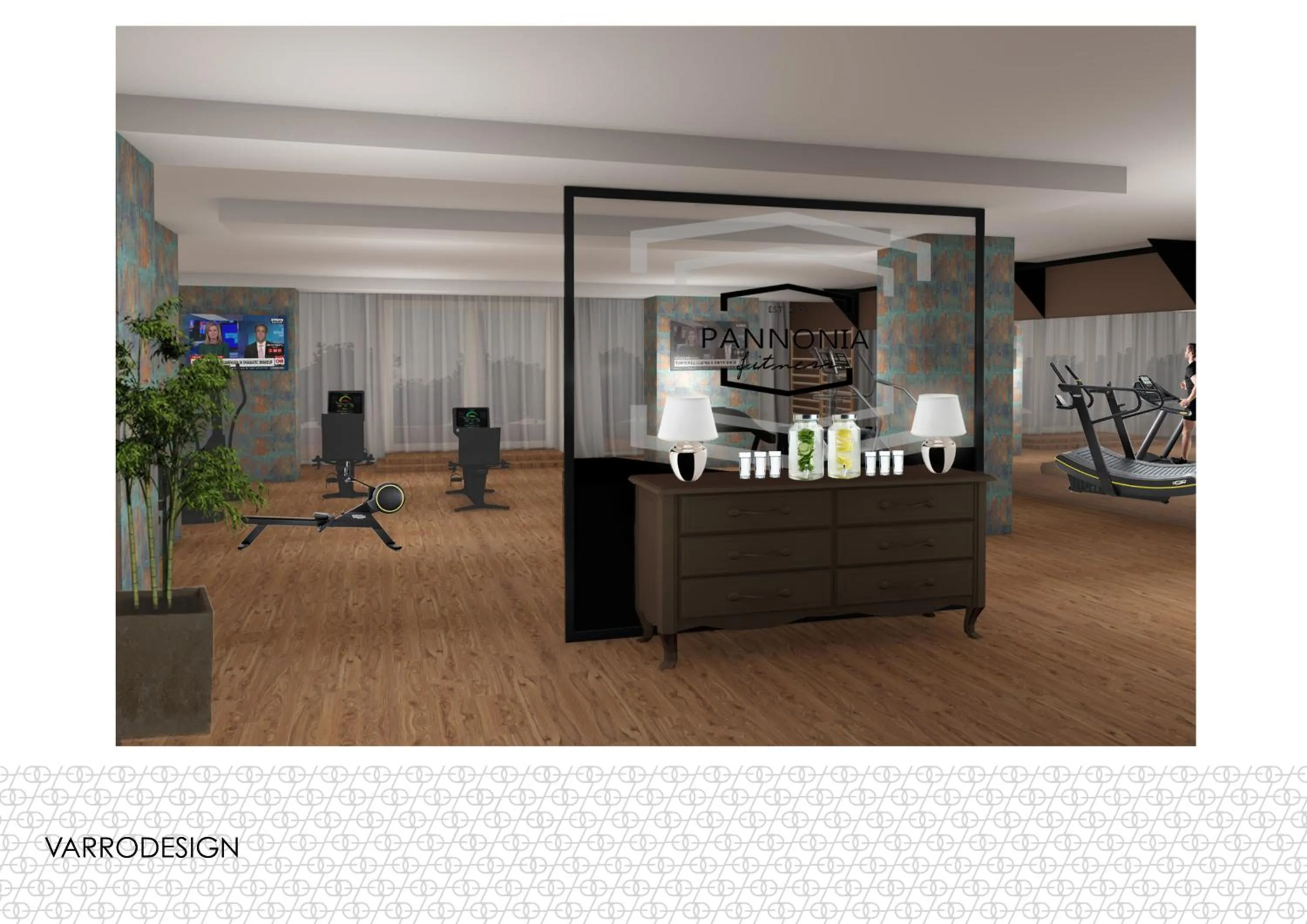 Fitness centre/facilities in Pannonia Hotel