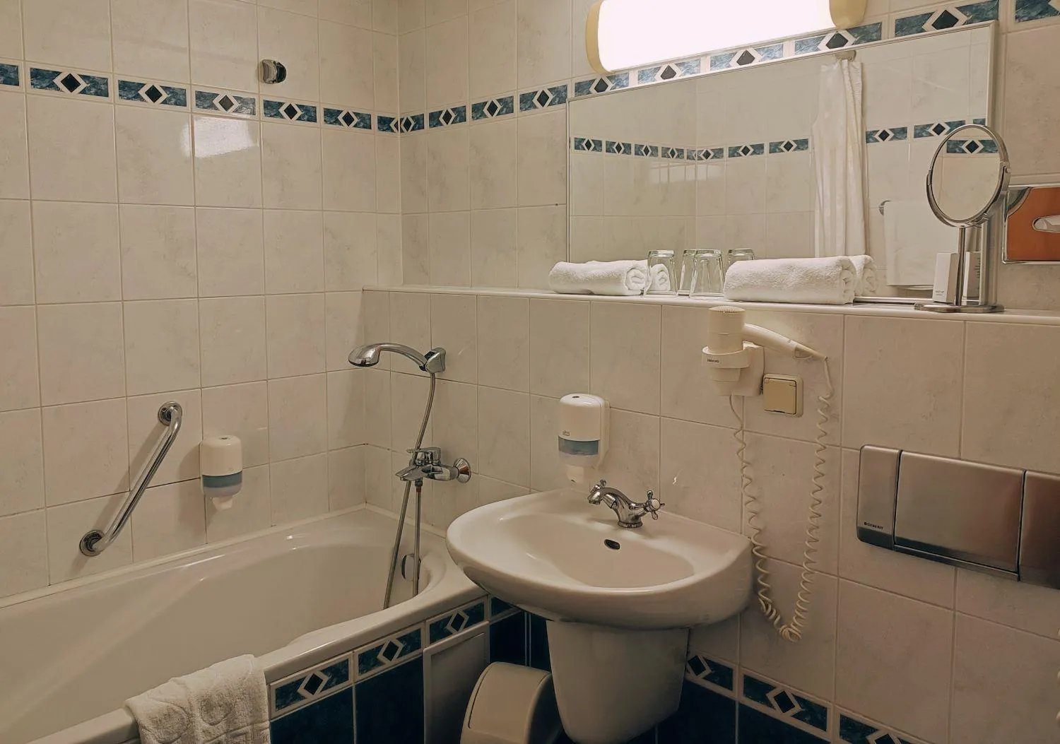 Toilet in Pannonia Hotel