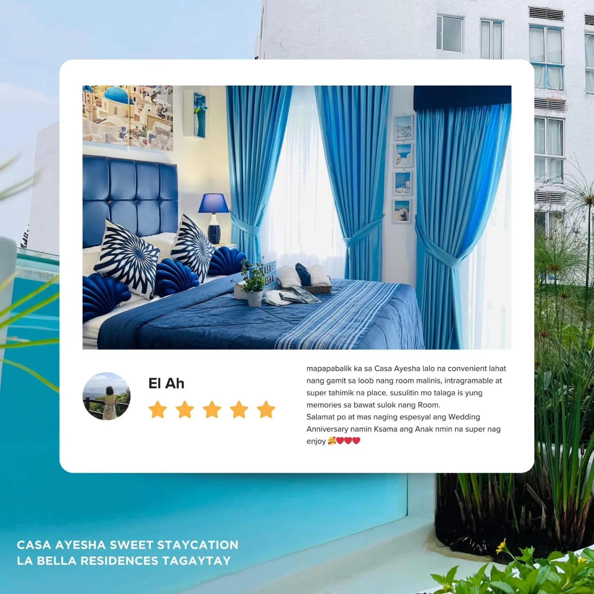 Bed in Casa Ayesha Sweet Staycation at La Bella Tagaytay