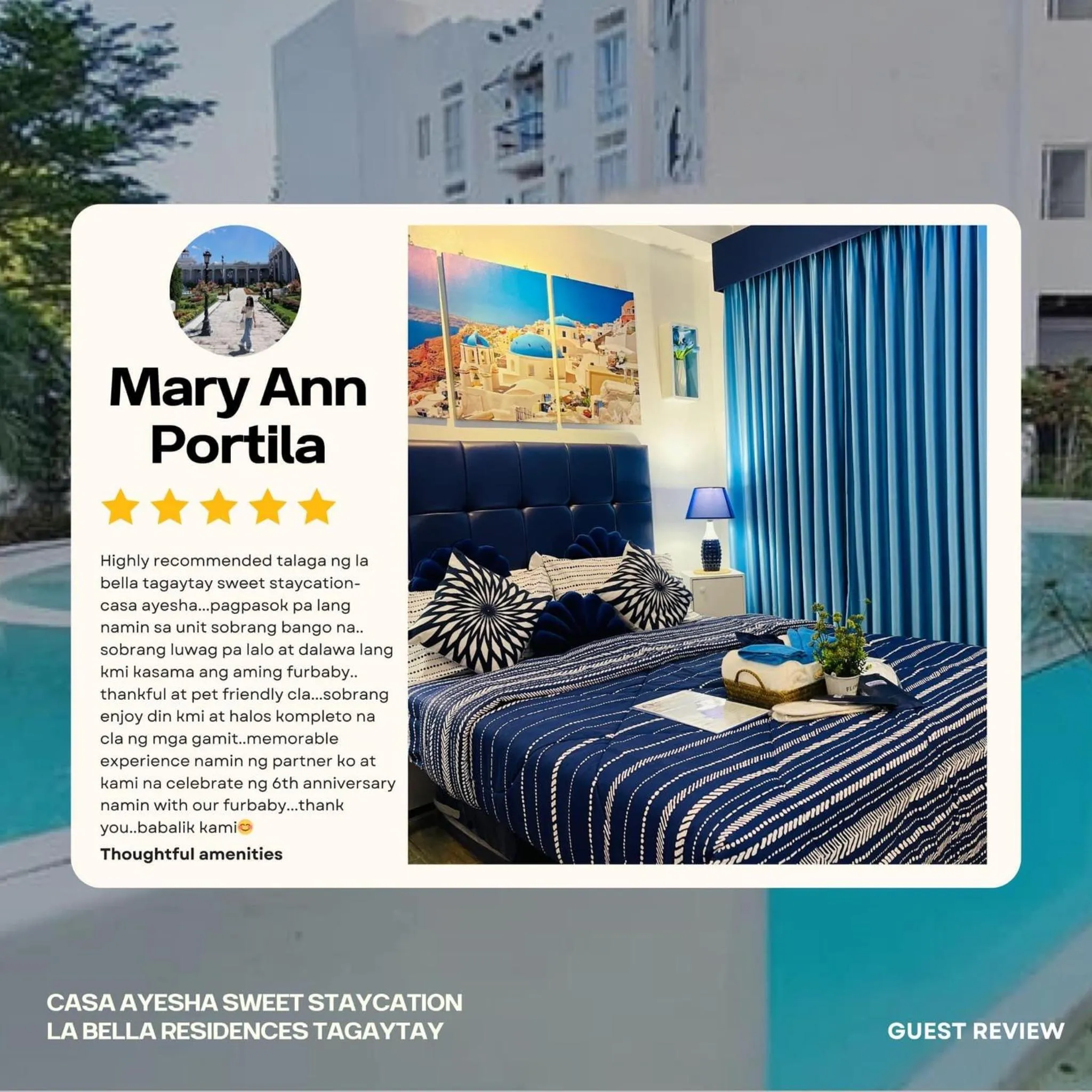 Bed in Casa Ayesha Sweet Staycation at La Bella Tagaytay