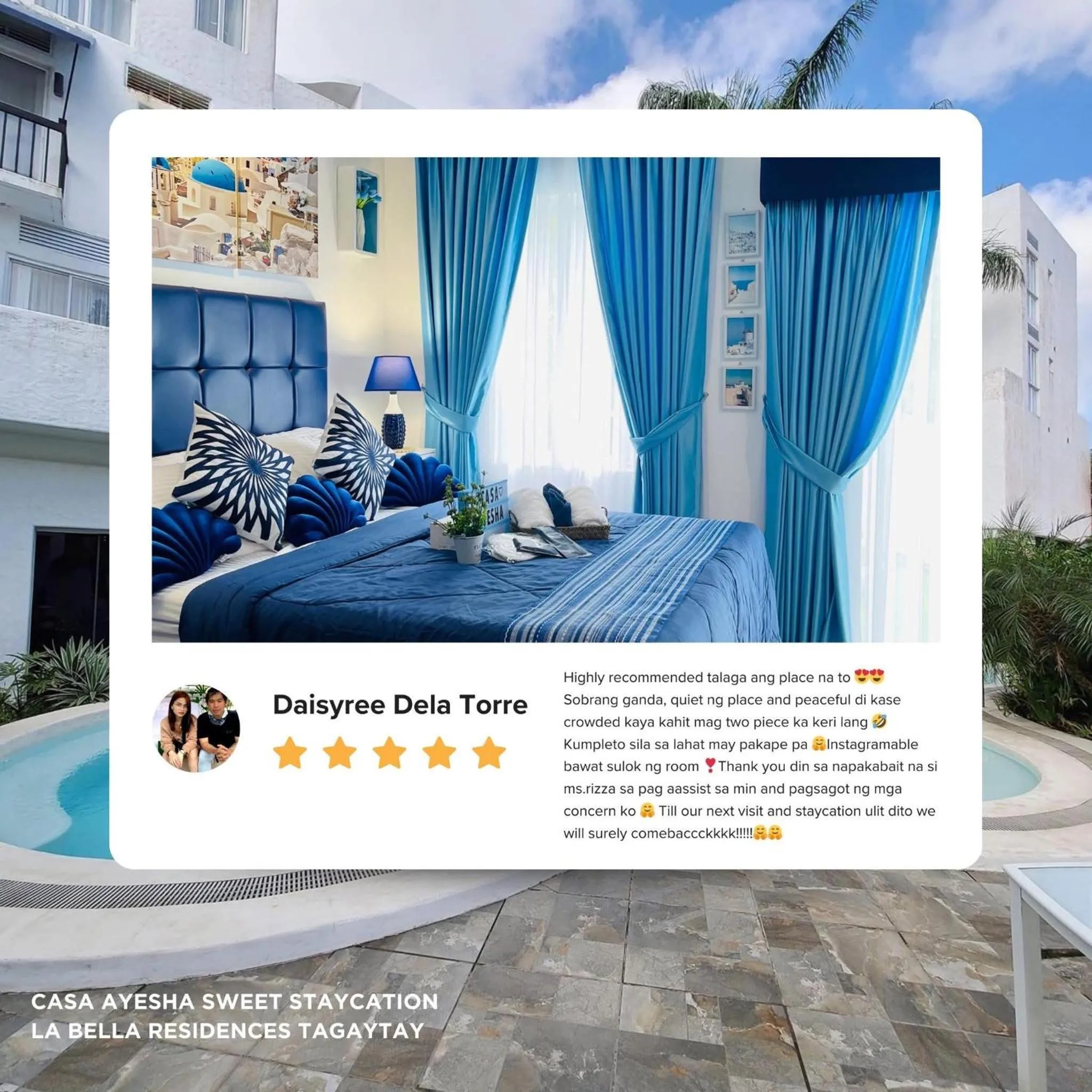 Bed in Casa Ayesha Sweet Staycation at La Bella Tagaytay