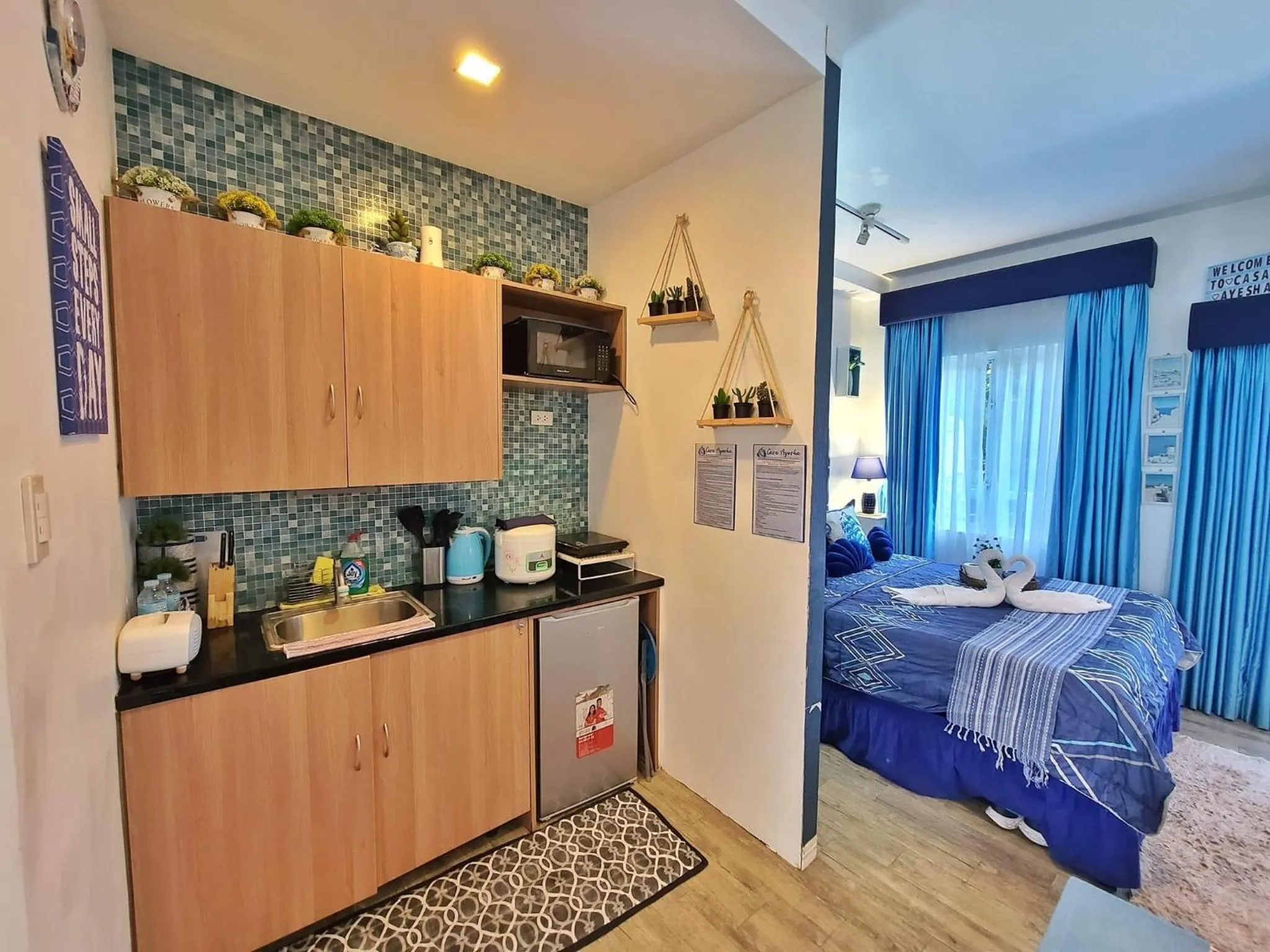 Bed in Casa Ayesha Sweet Staycation at La Bella Tagaytay