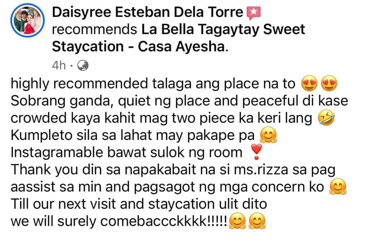 Casa Ayesha Sweet Staycation at La Bella Tagaytay