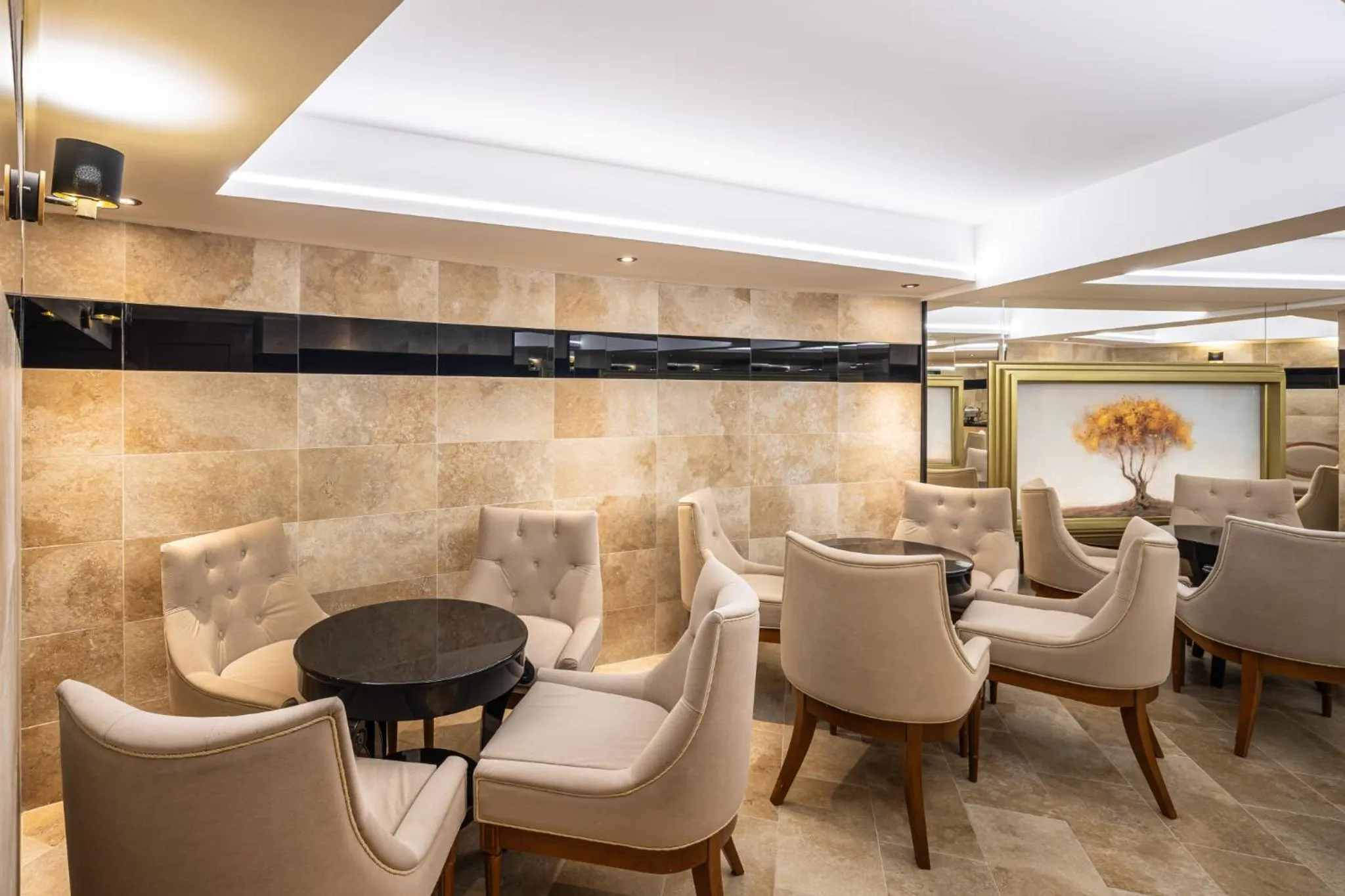 Seating area in Hotel Central