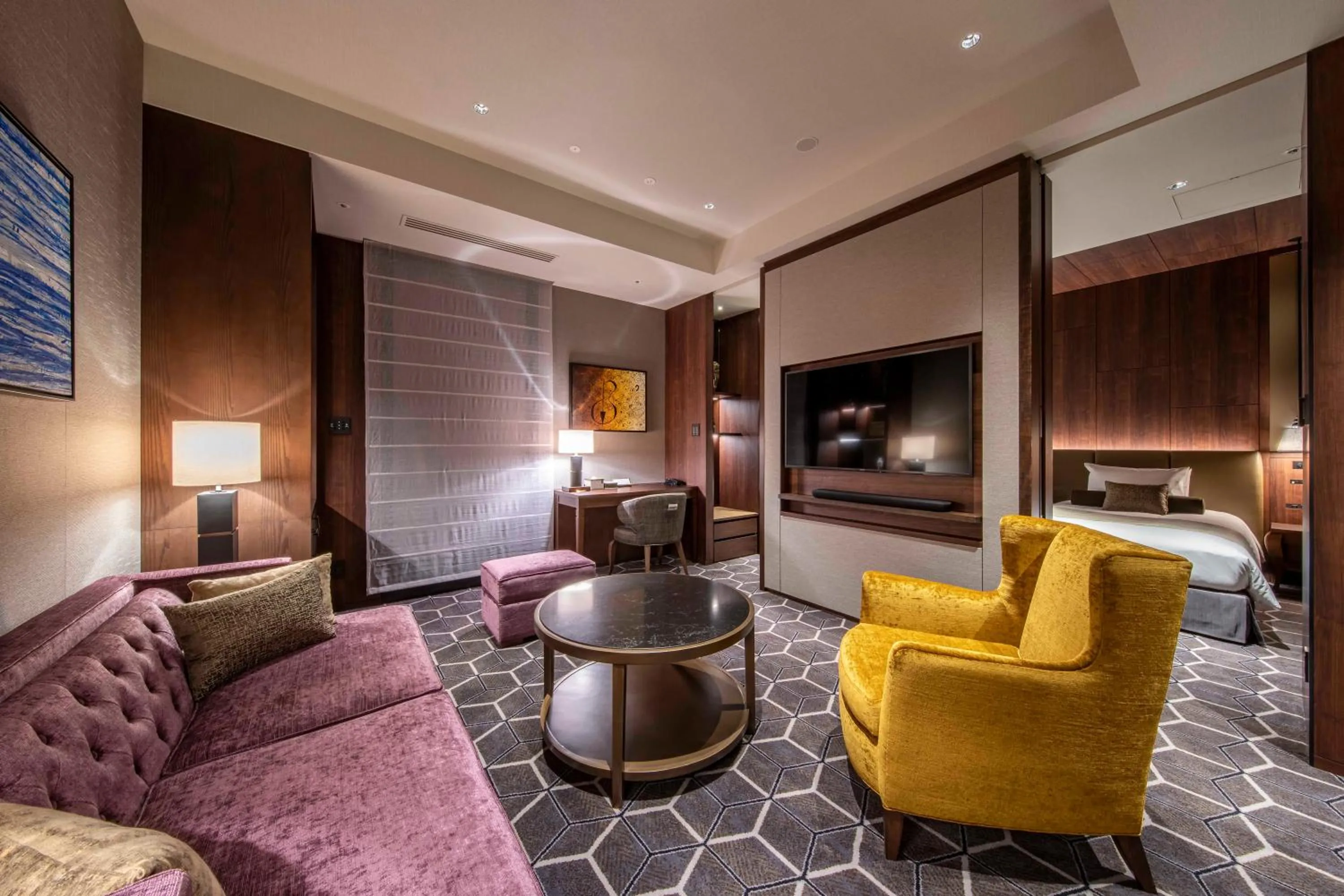 Living room, Bed in Hotel GrandBach Tokyo Ginza