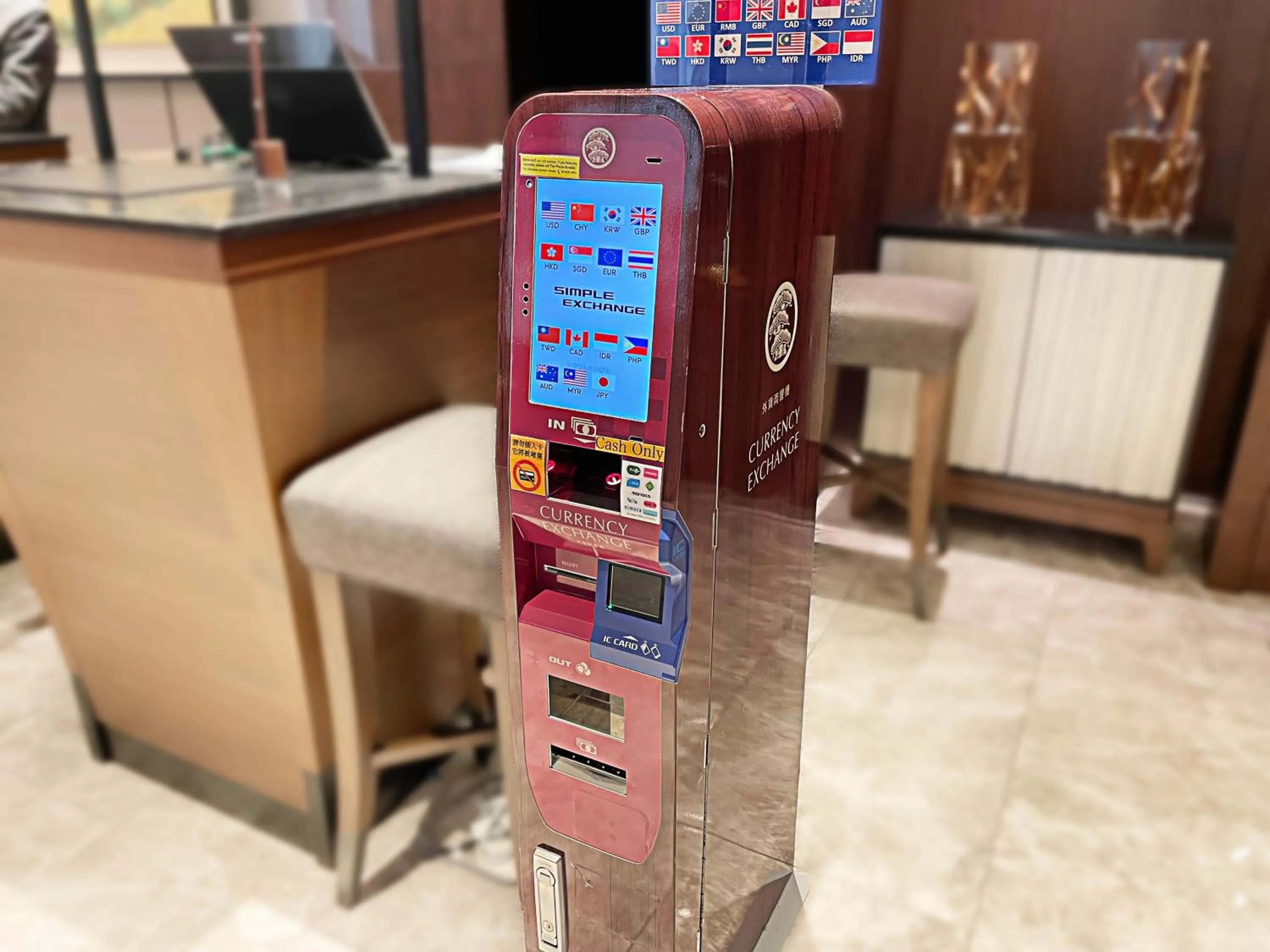 currency exchange in Hotel GrandBach Tokyo Ginza