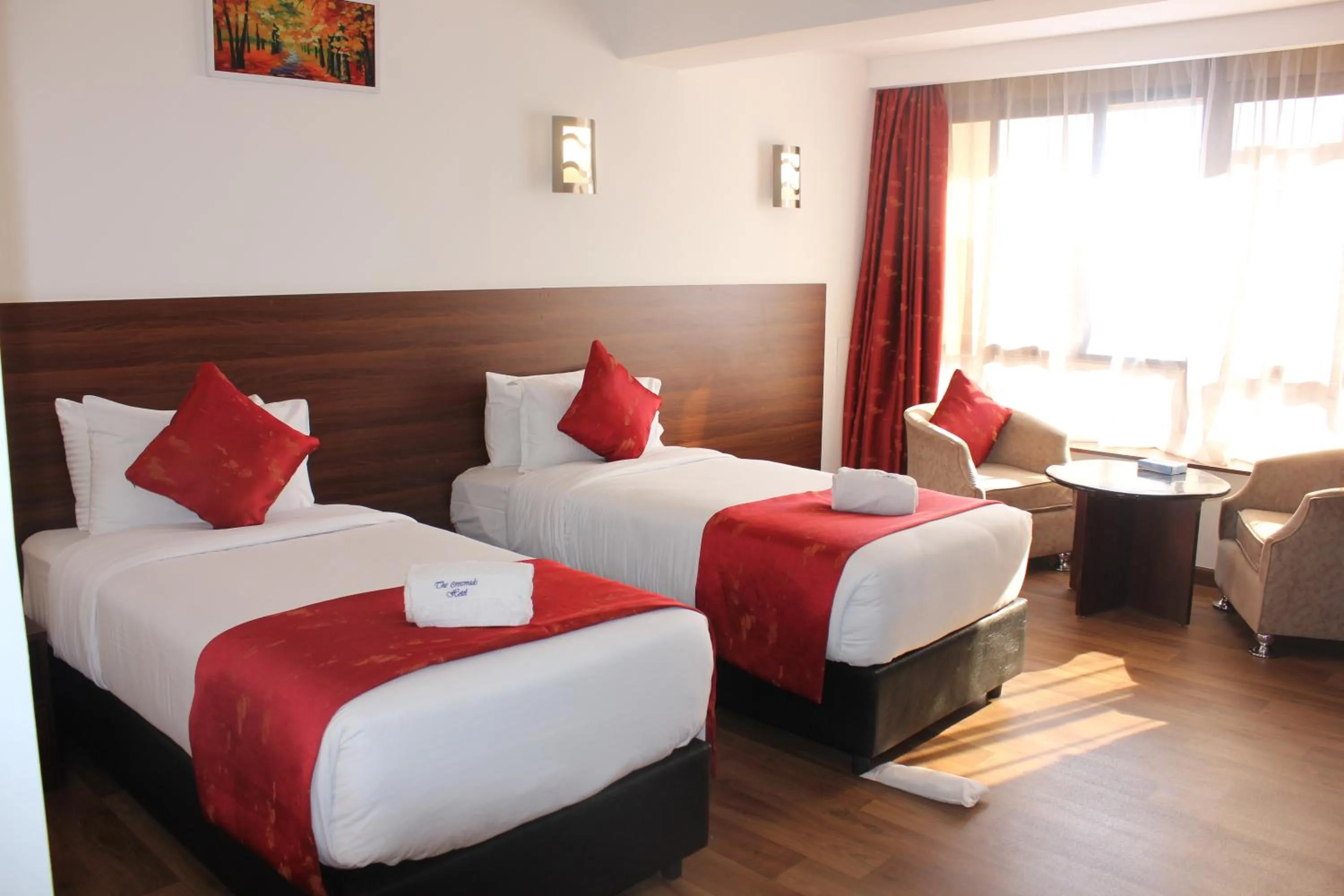 Bed in The Crossroads Hotel, Westlands