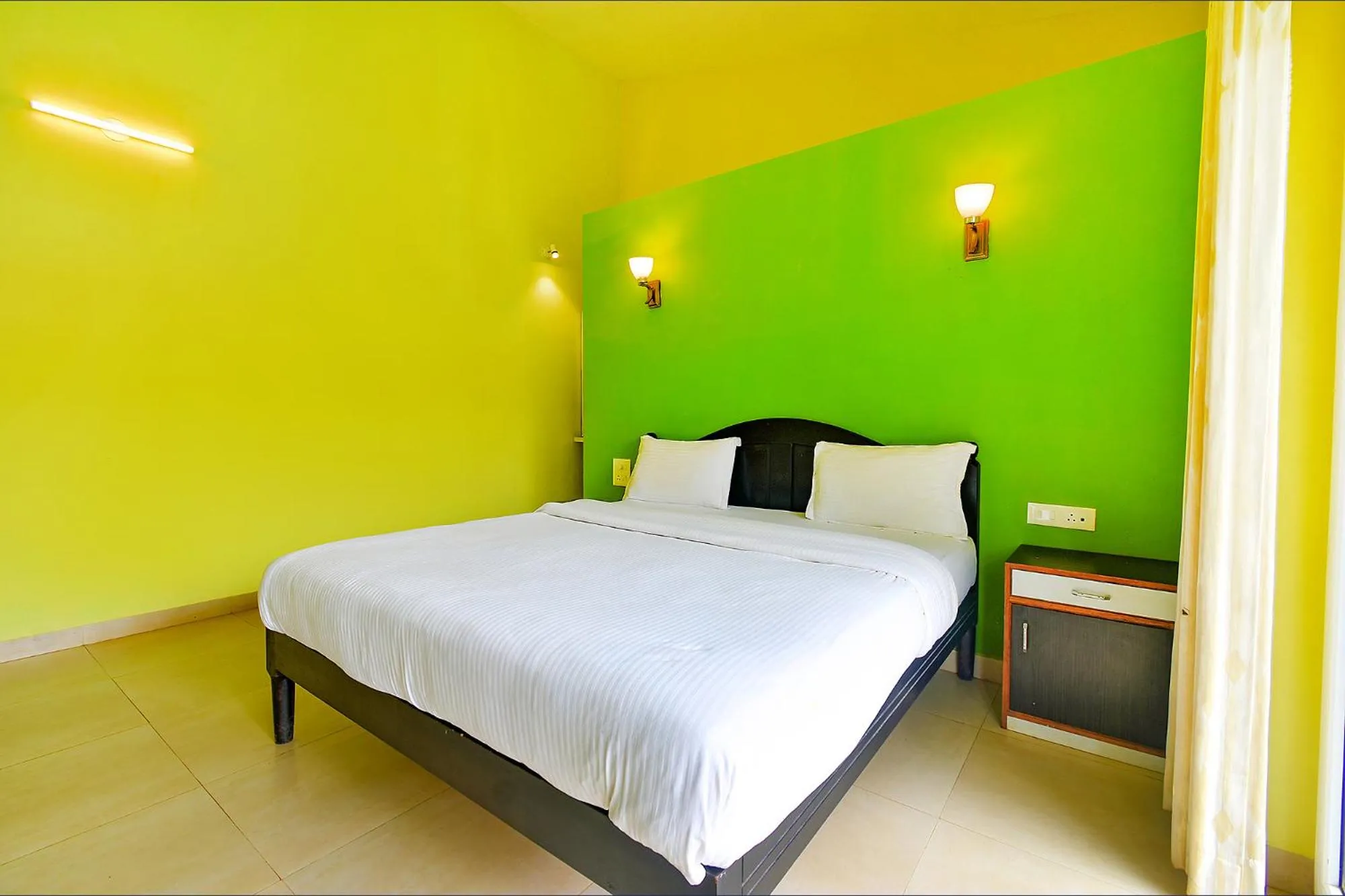 Bed in FabEscape Vagator Retreat Resort With Swimming Pool - Nr Vagator Beach