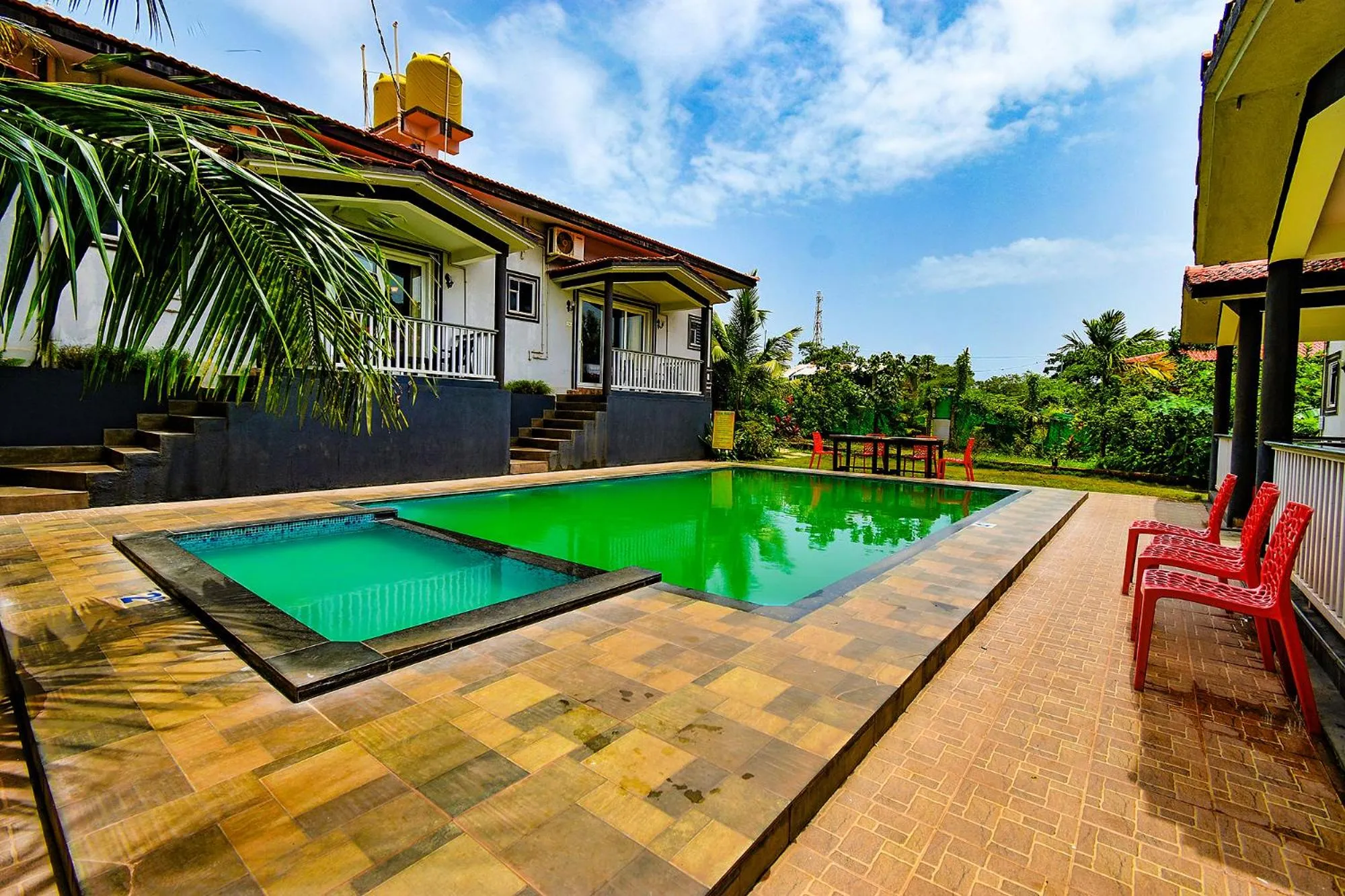 Swimming pool in FabEscape Vagator Retreat Resort With Swimming Pool - Nr Vagator Beach