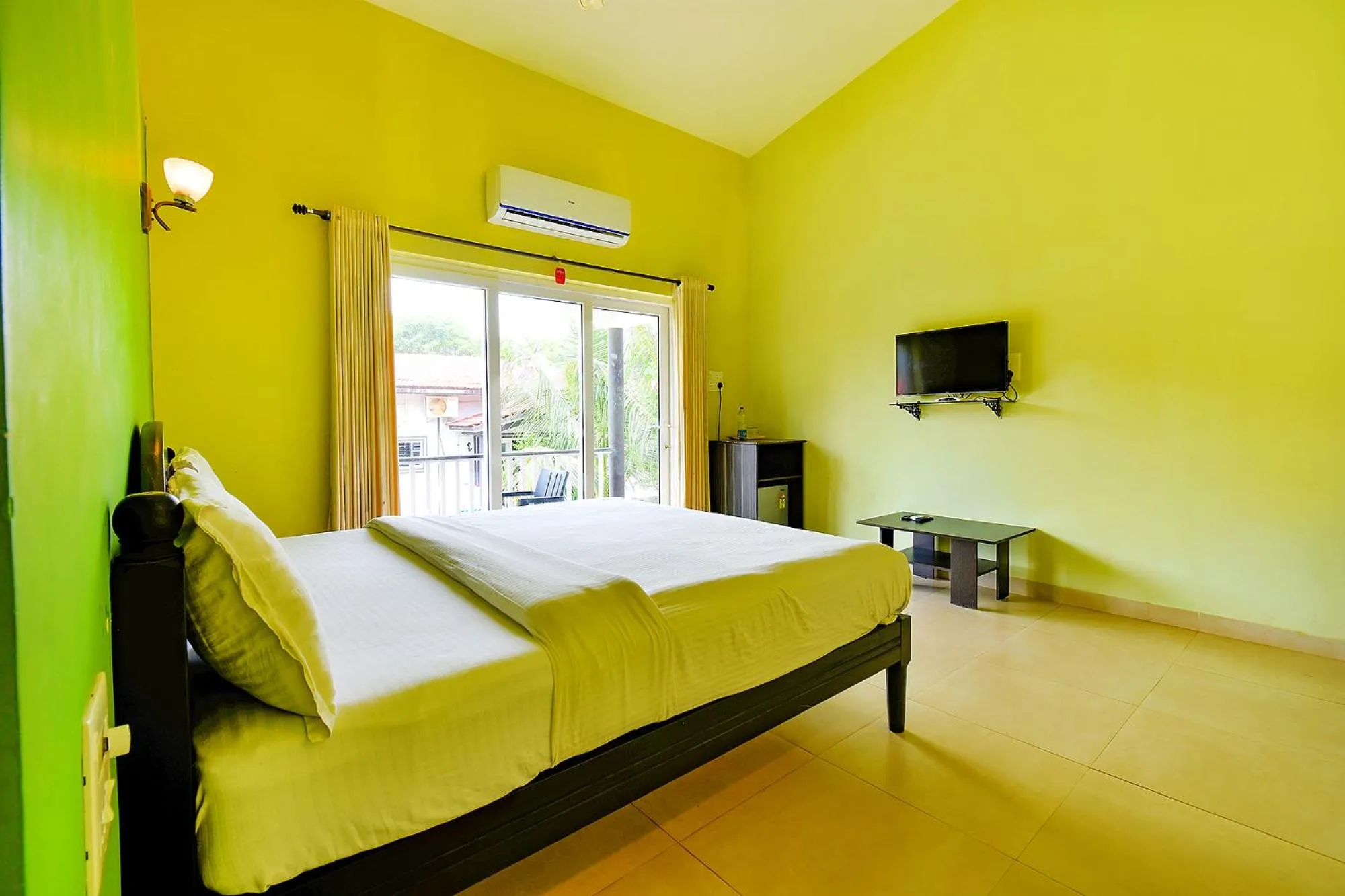 Bed in FabEscape Vagator Retreat Resort With Swimming Pool - Nr Vagator Beach