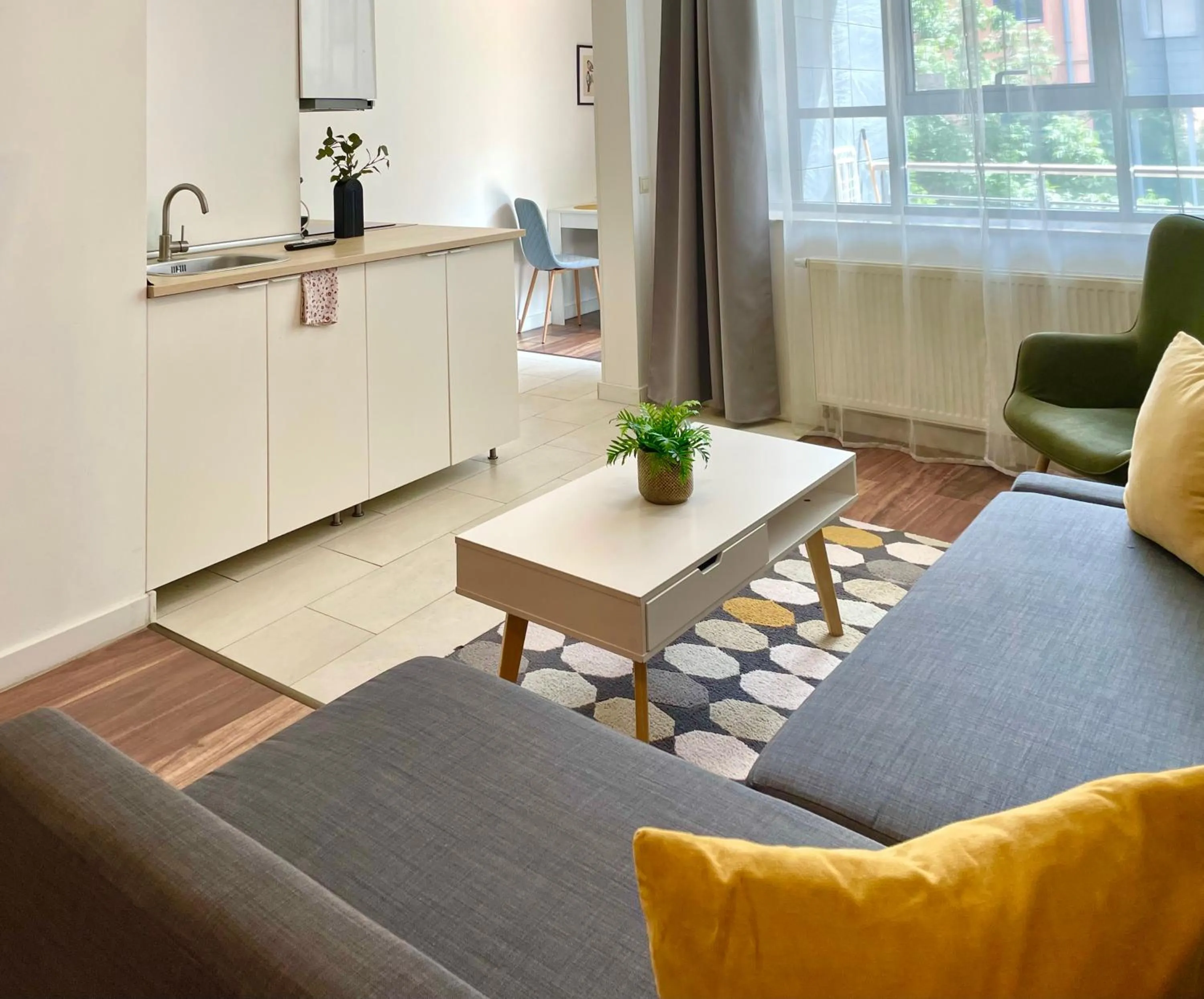 kitchen in Central Passage Apartments by Vagabond Downtown