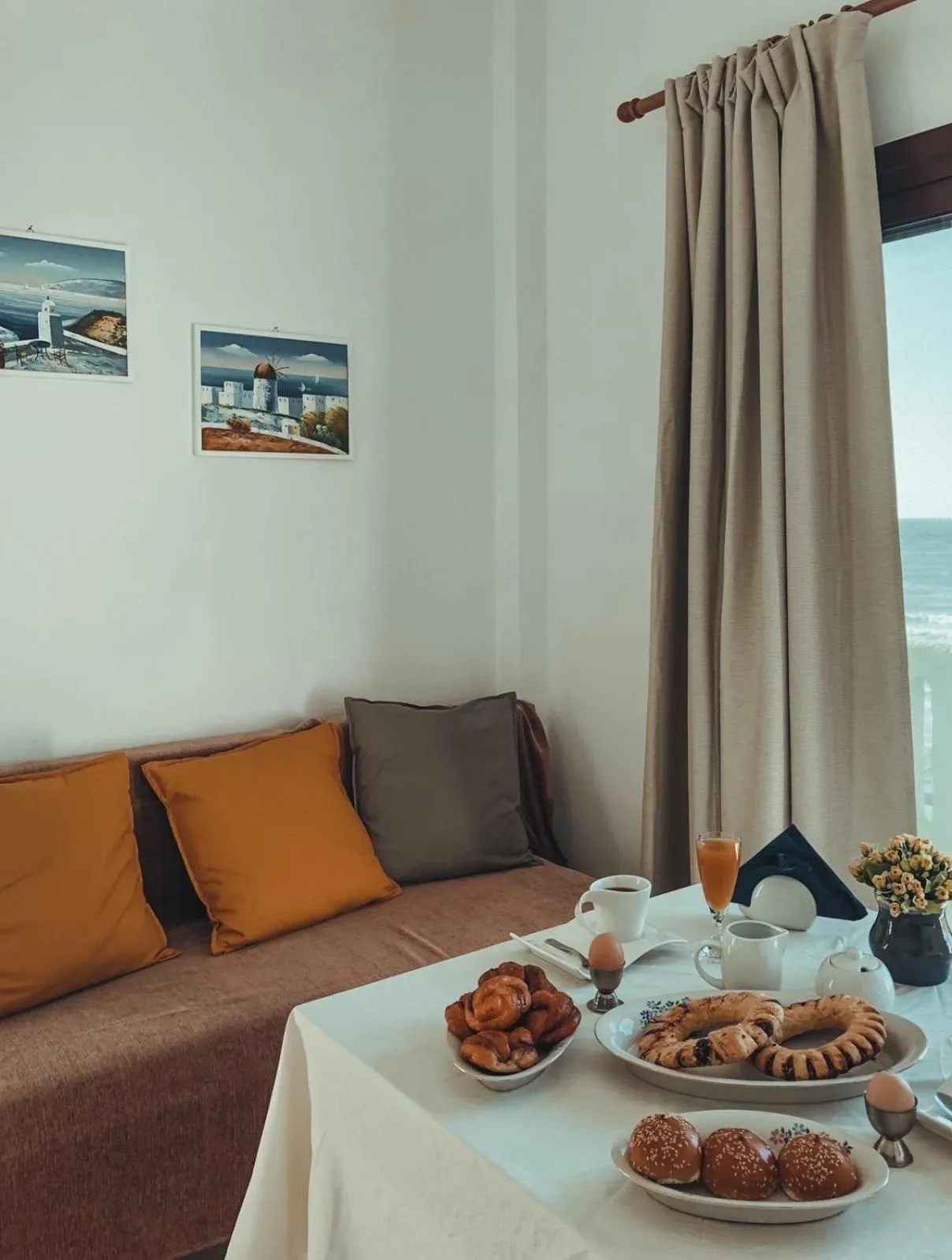 Living room in Anthoula Apartments