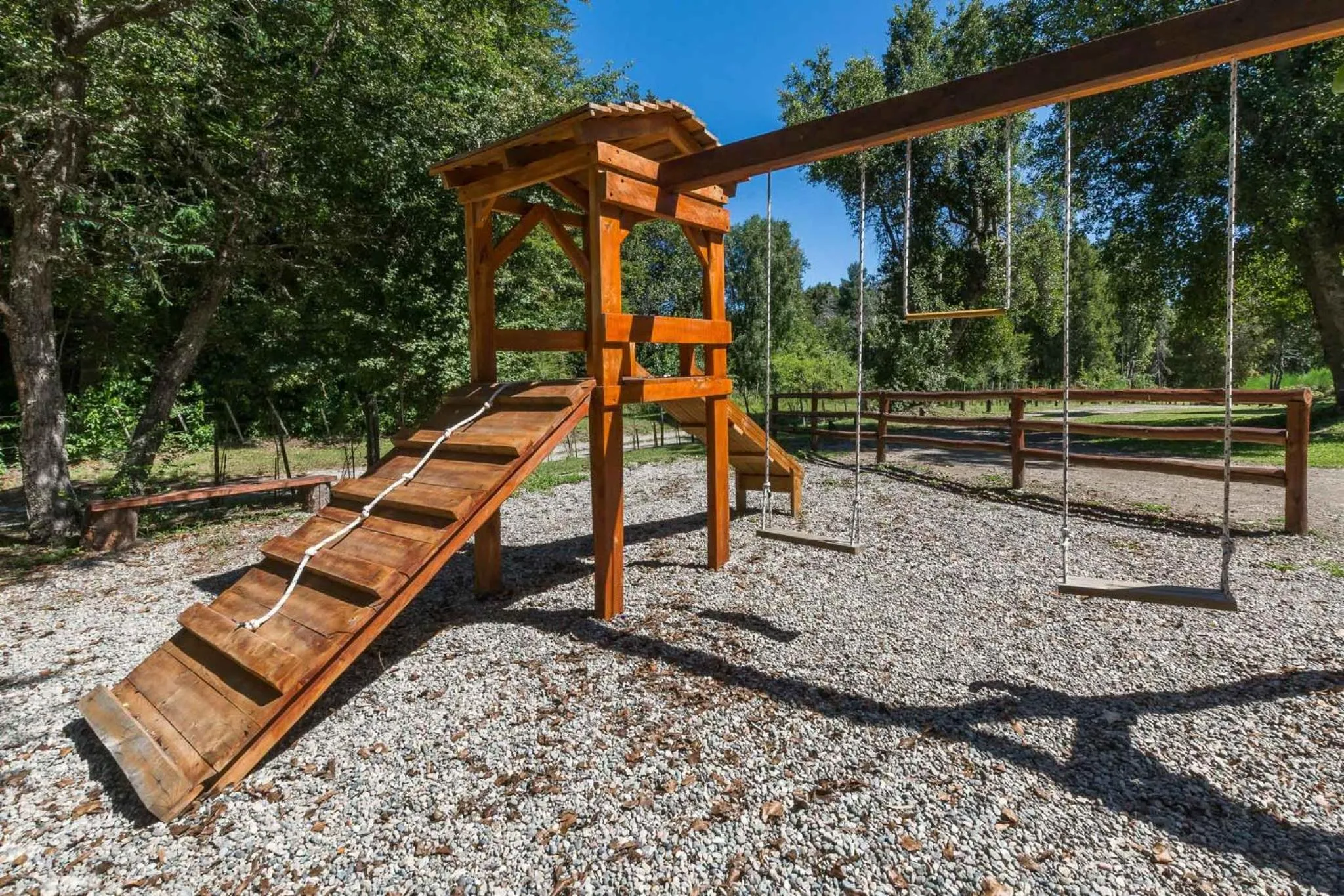 Children play ground in Solar Selvana - Casas de montaña