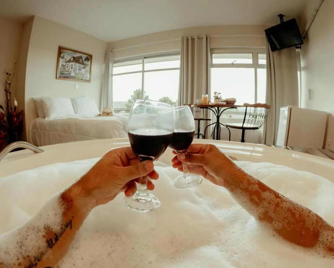 Bed in Pousada Casa Redonda