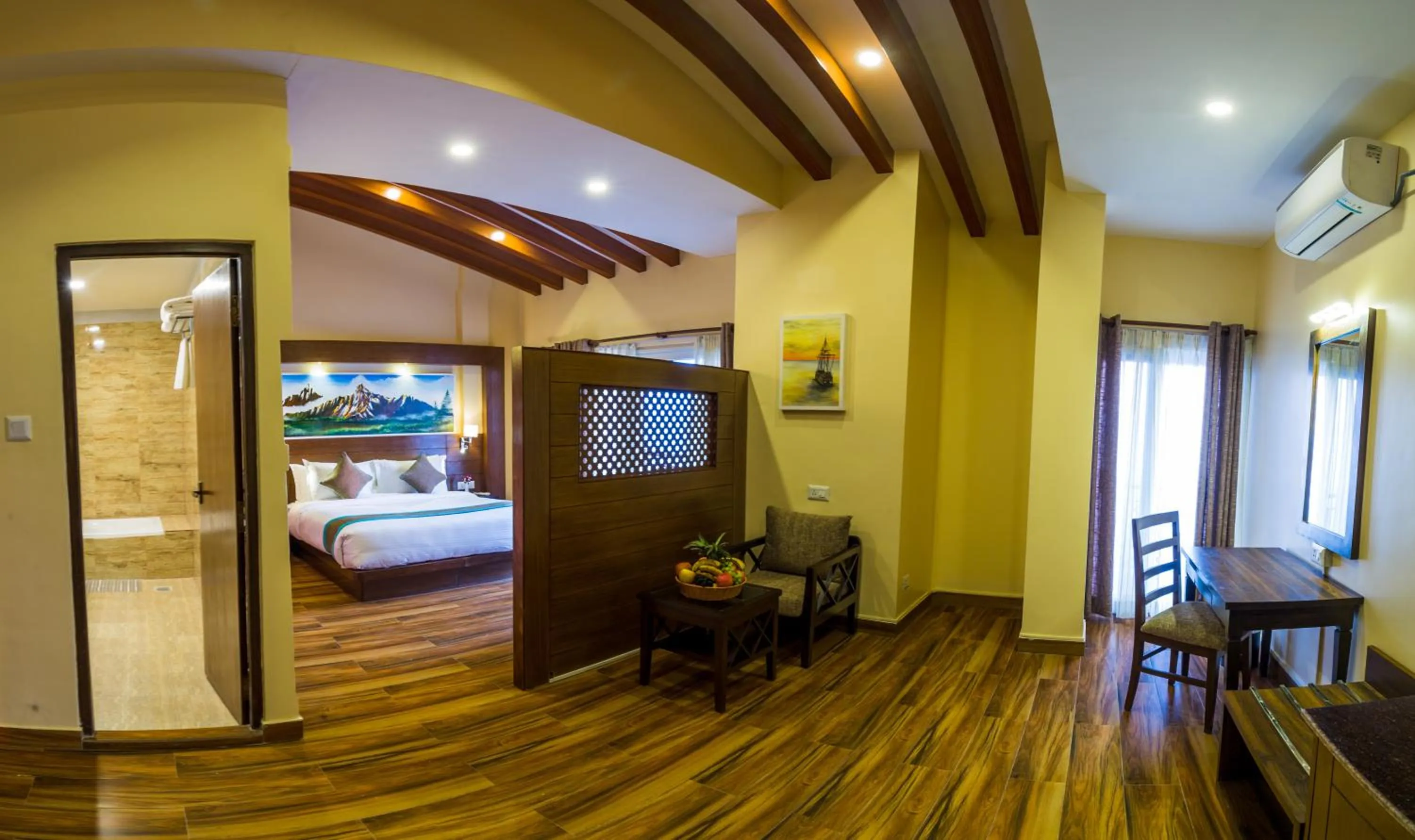 Photo of the whole room, Bed in Himalaya Drishya Resort