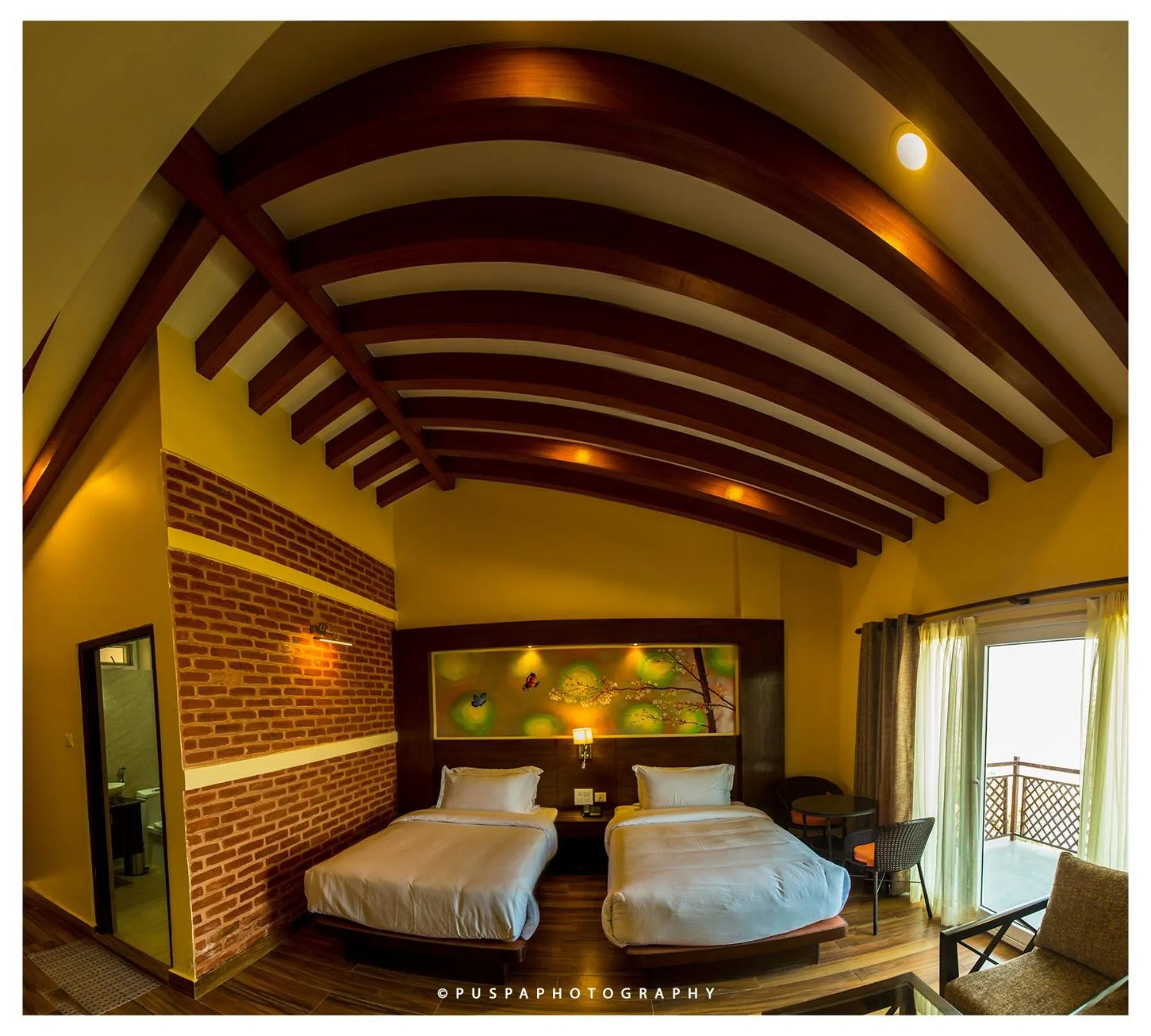Photo of the whole room, Bed in Himalaya Drishya Resort