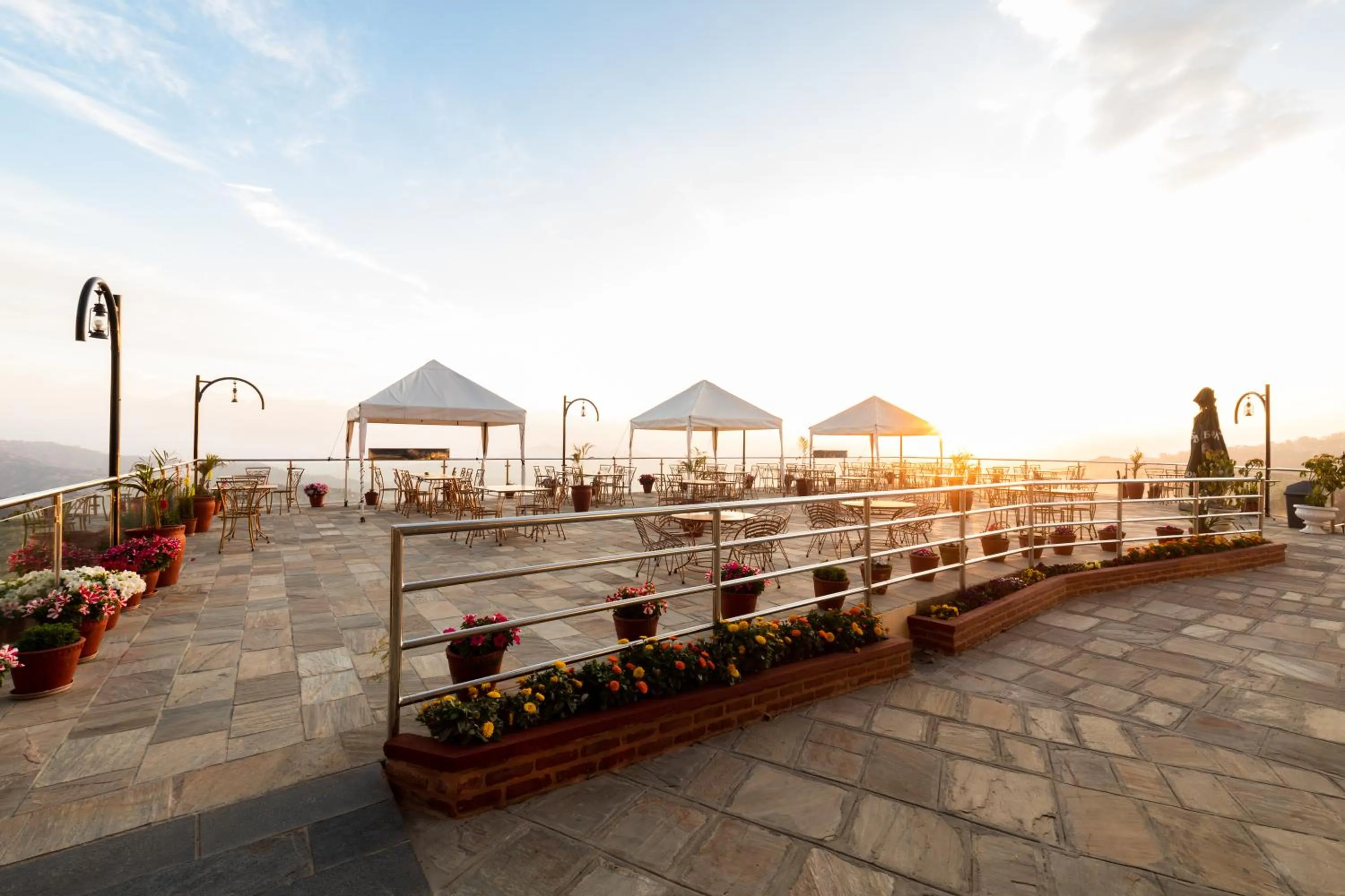 Balcony/Terrace in Himalaya Drishya Resort