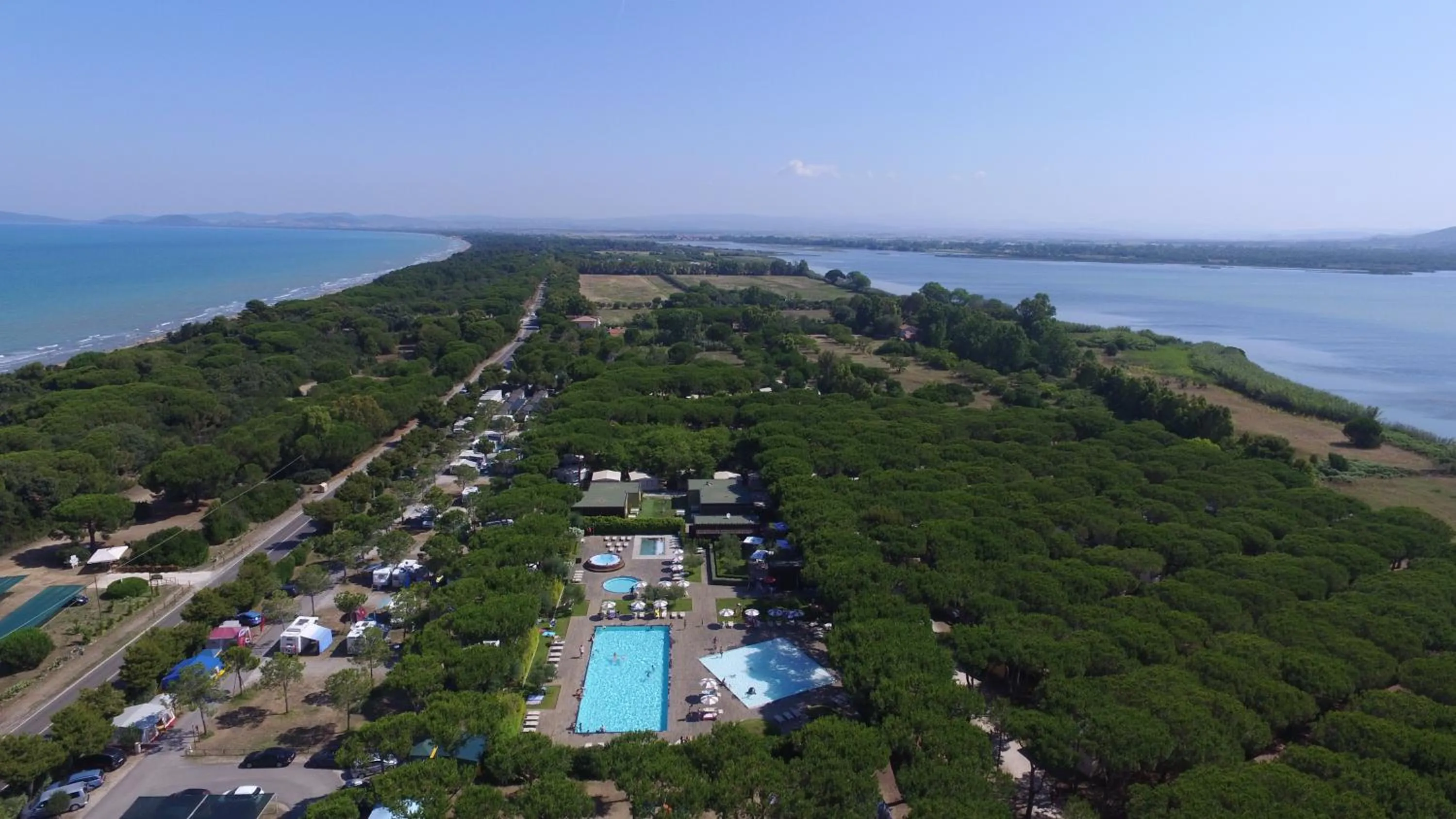 Bird's eye view in Club del Sole Orbetello Family Collection