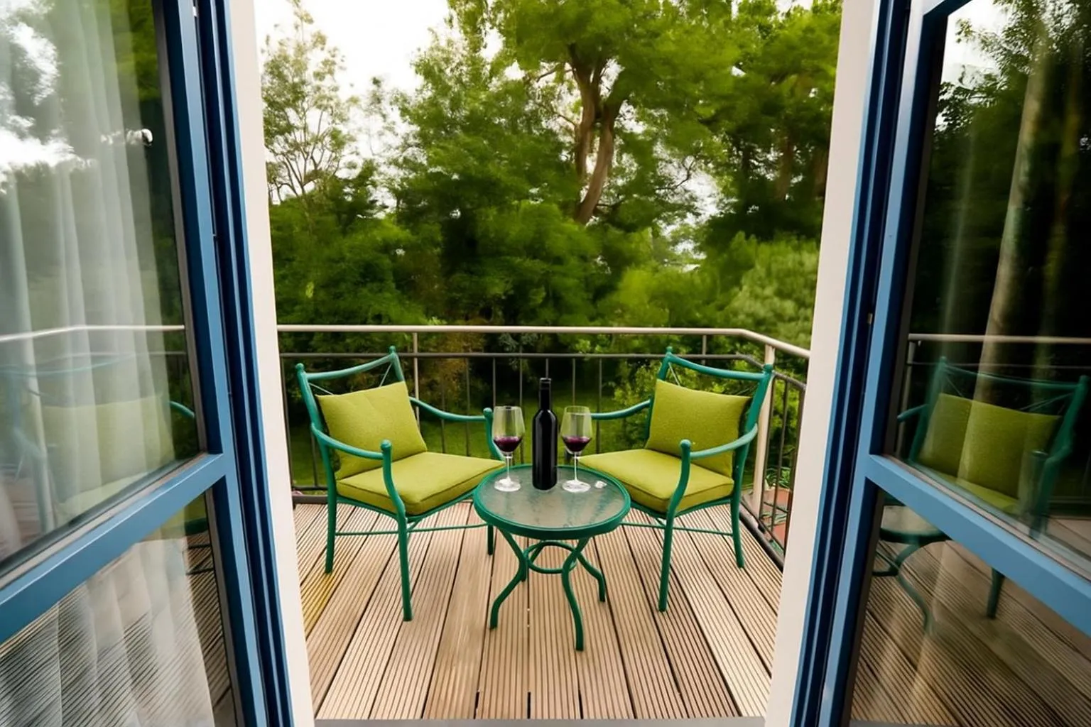Balcony/Terrace in Hotel Rügenschmiede vis a vis Hiddensee