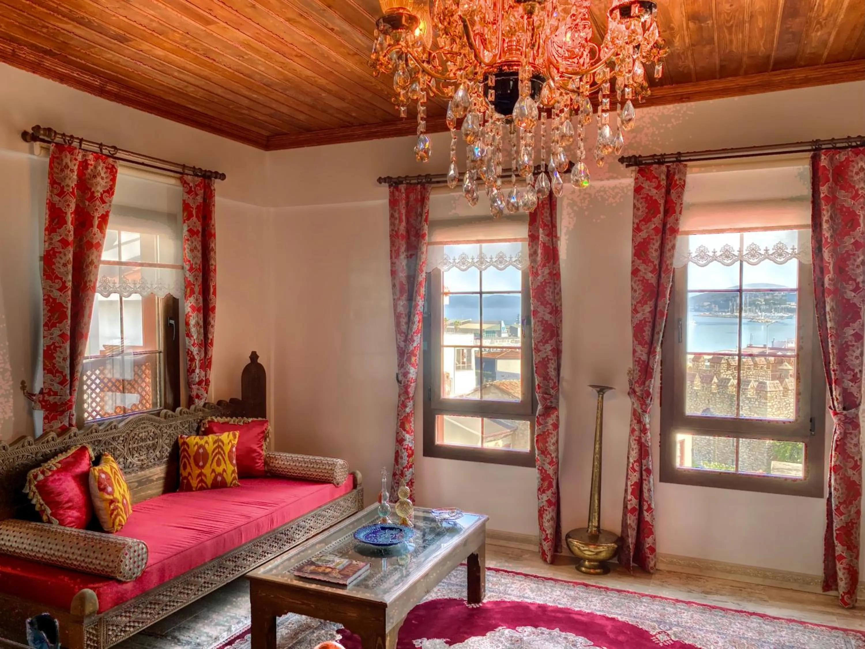 Seating area, Bed in Villa Ephesus Hotel