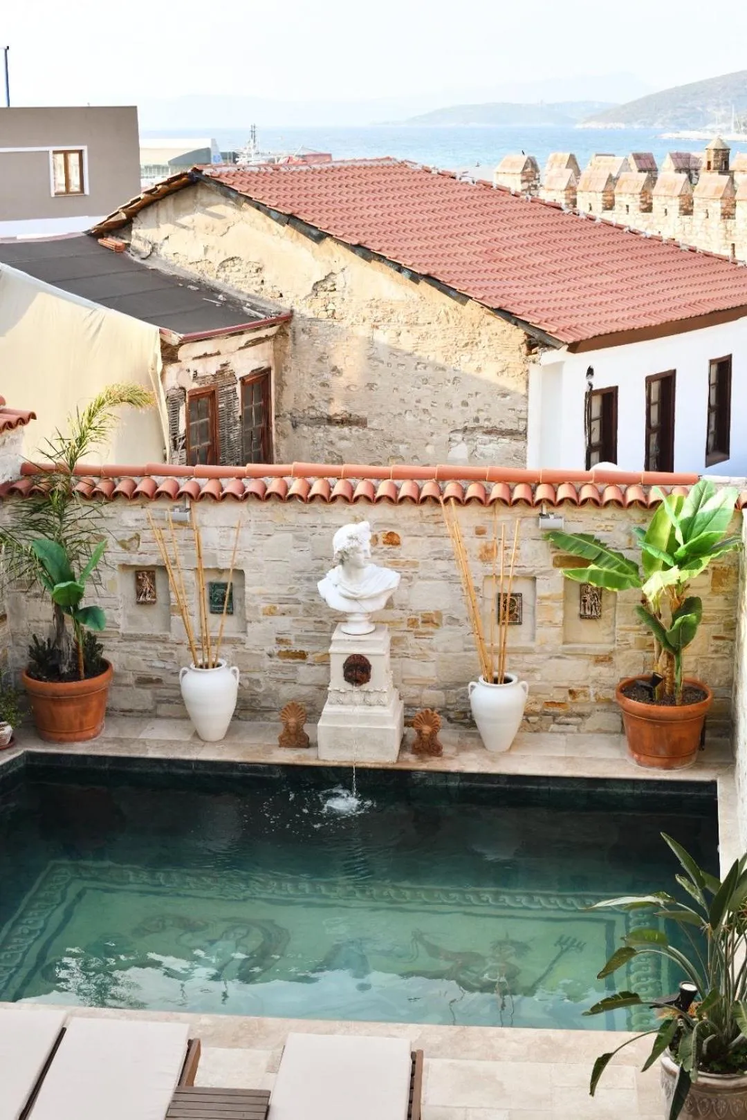 Pool view in Villa Ephesus Hotel
