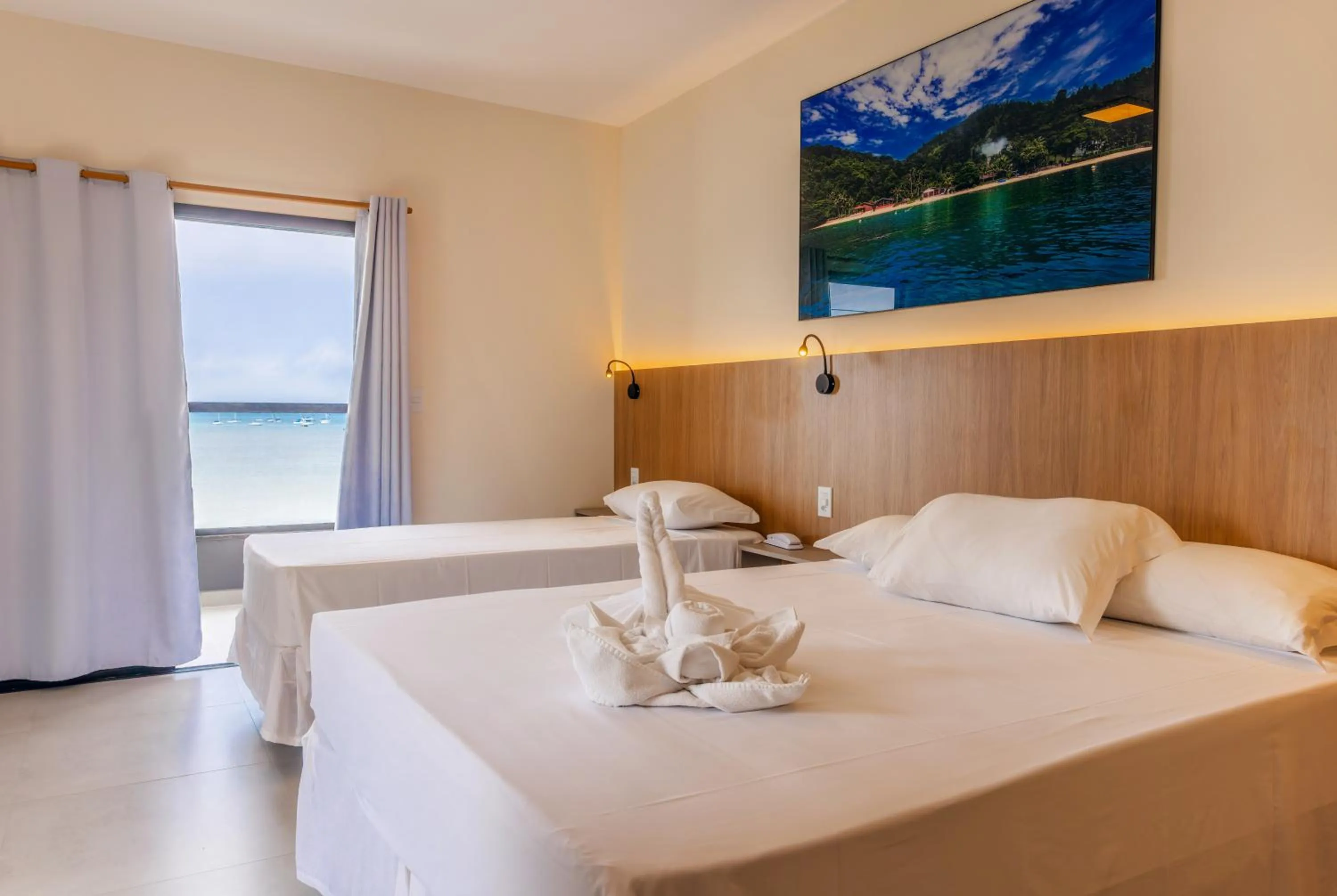 Bedroom, Bed in Ubatuba Praia Hotel