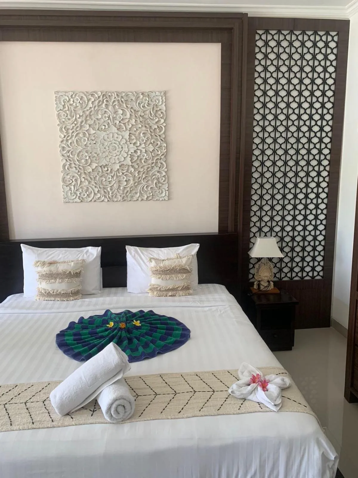 Bed in Kelingking Mesari Villa and Spa