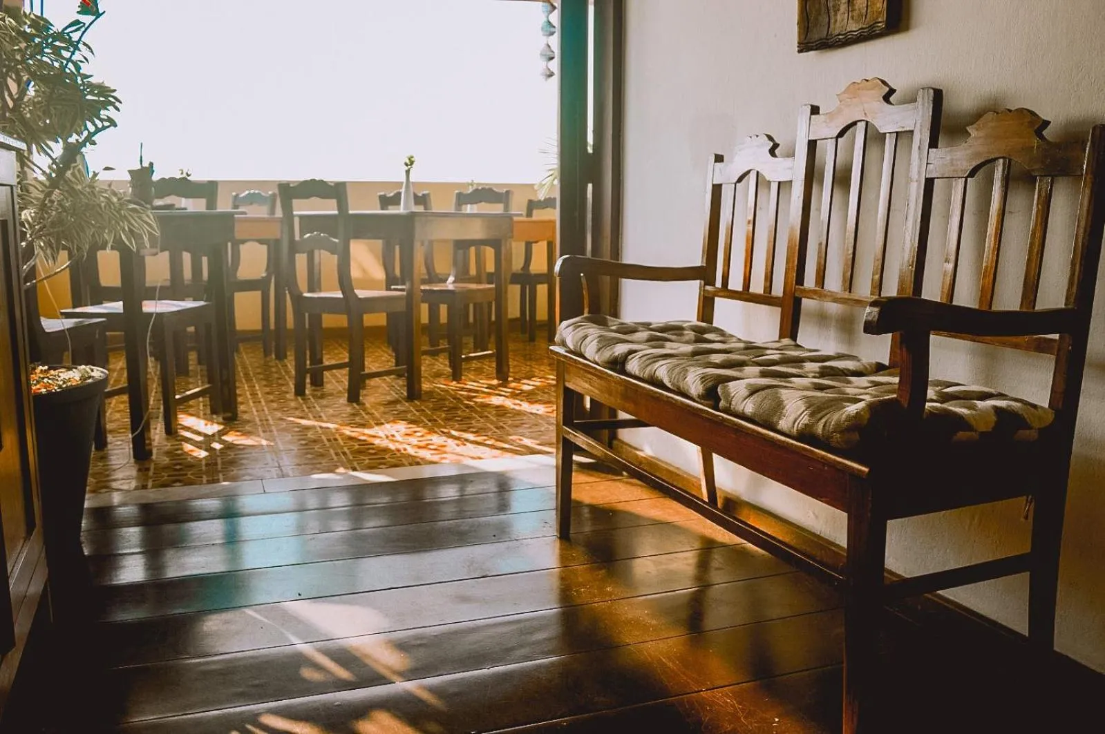 Balcony/Terrace in Pousada Beija Flor