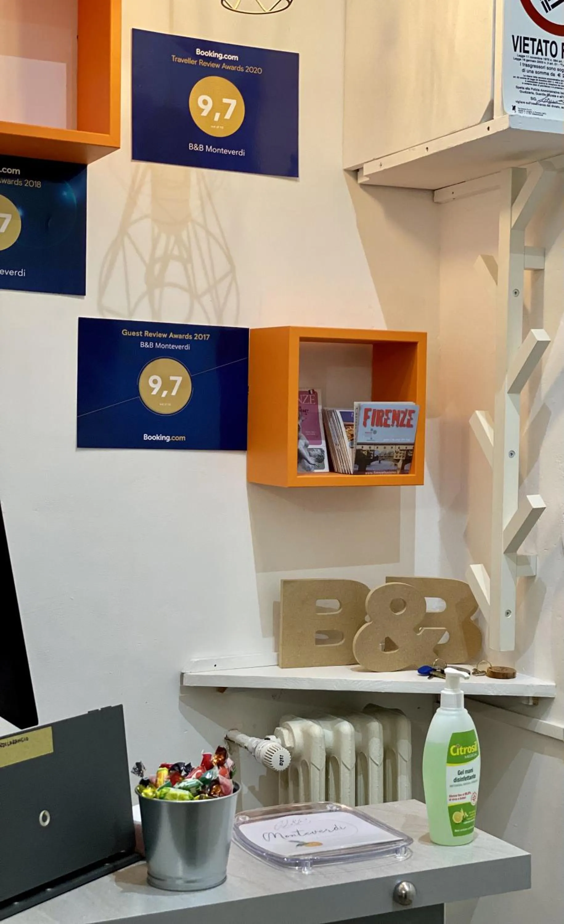 Lobby or reception in B&B Monteverdi L'Arancio