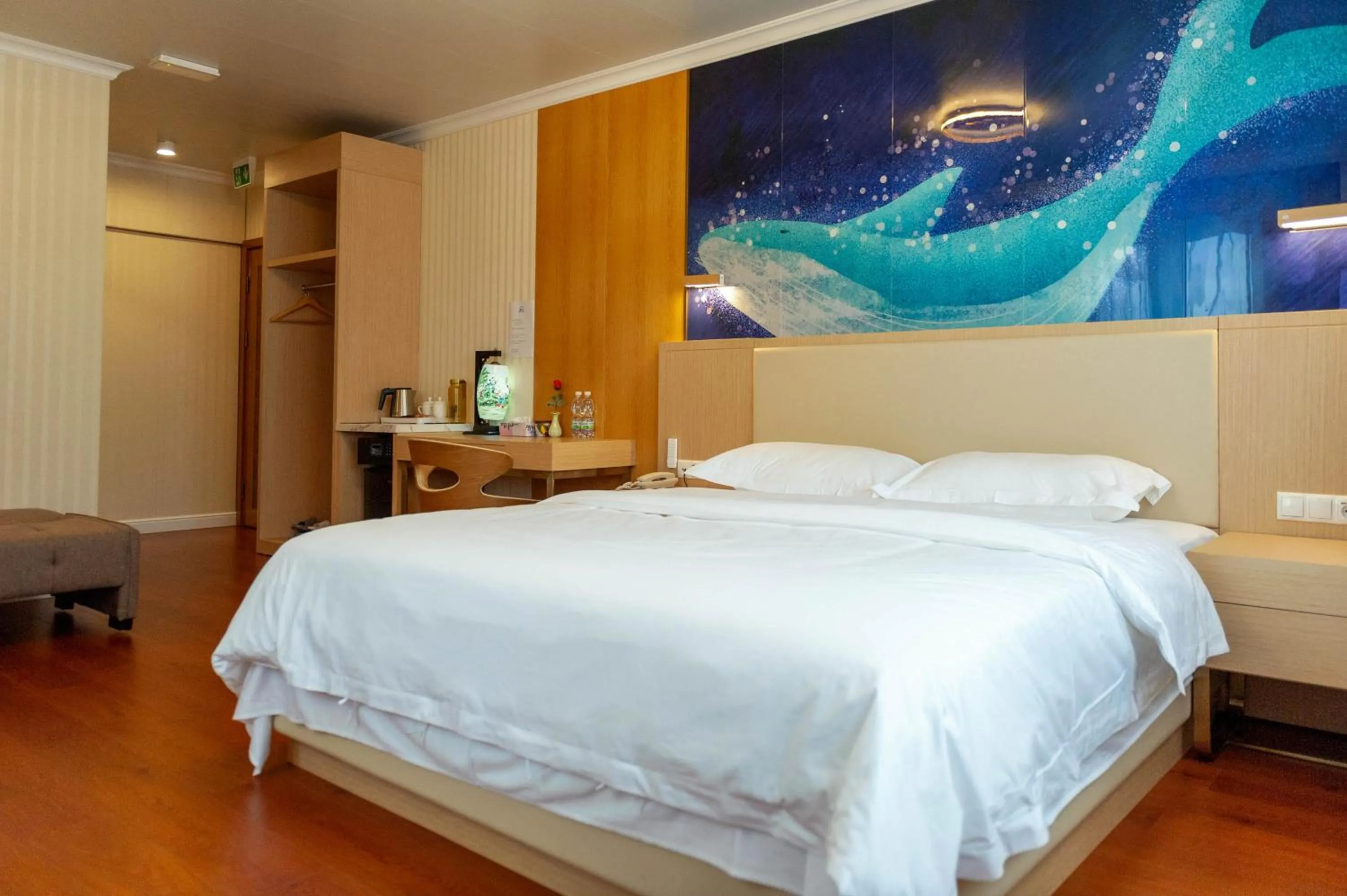 Bed in Mr.Liao Hotel