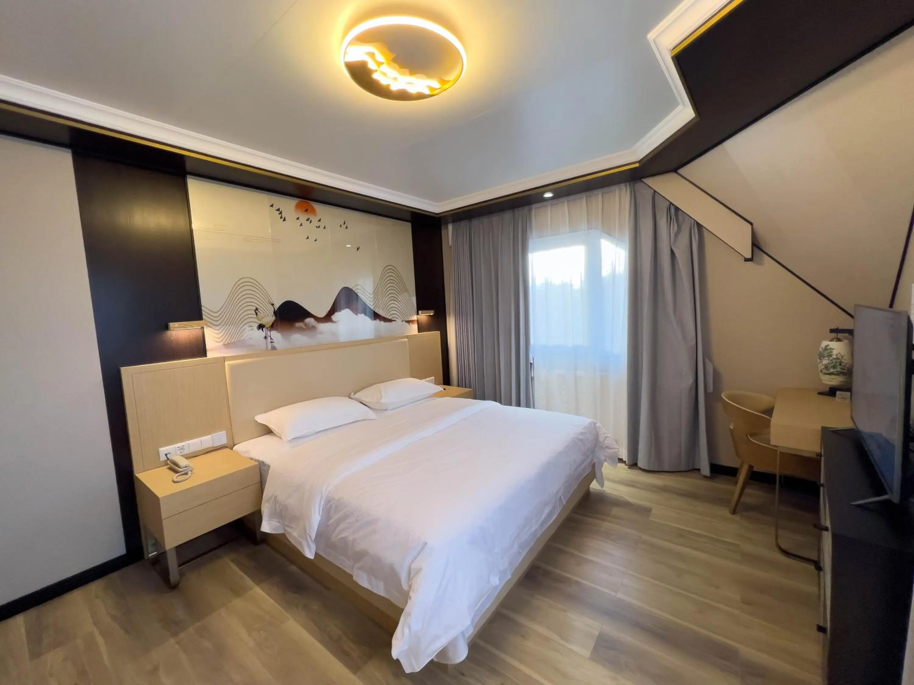 Bed in Mr.Liao Hotel