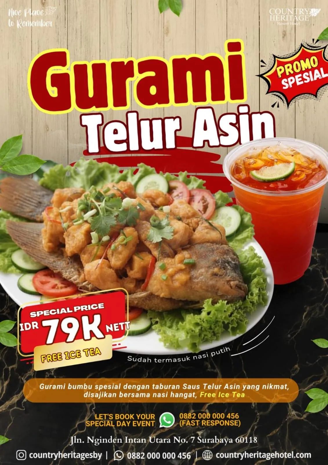 Food and drinks in Country Heritage Hotel